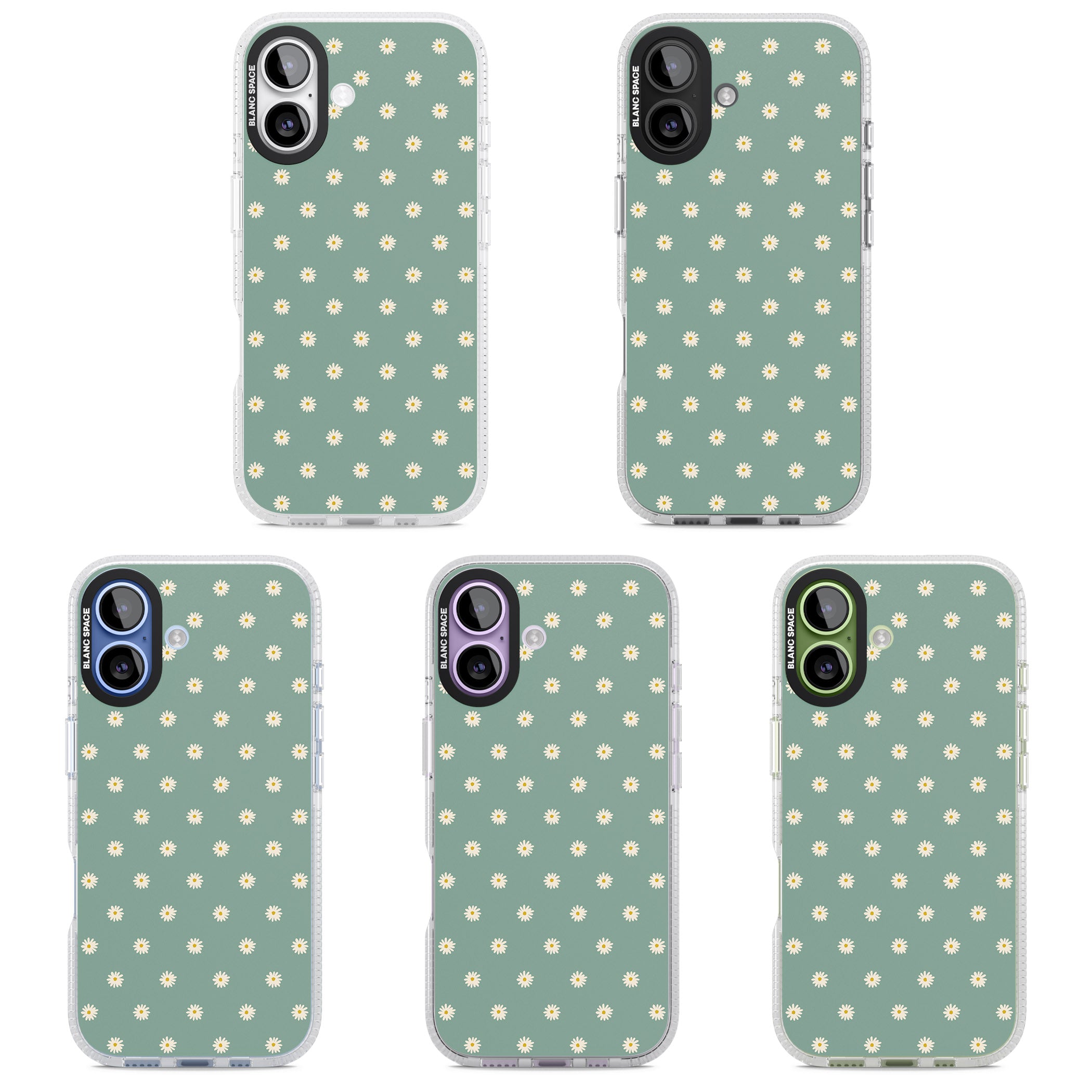 Sage Daisy Floral iPhone 17 Impact Air Clear Phone Case APT Impact Protection