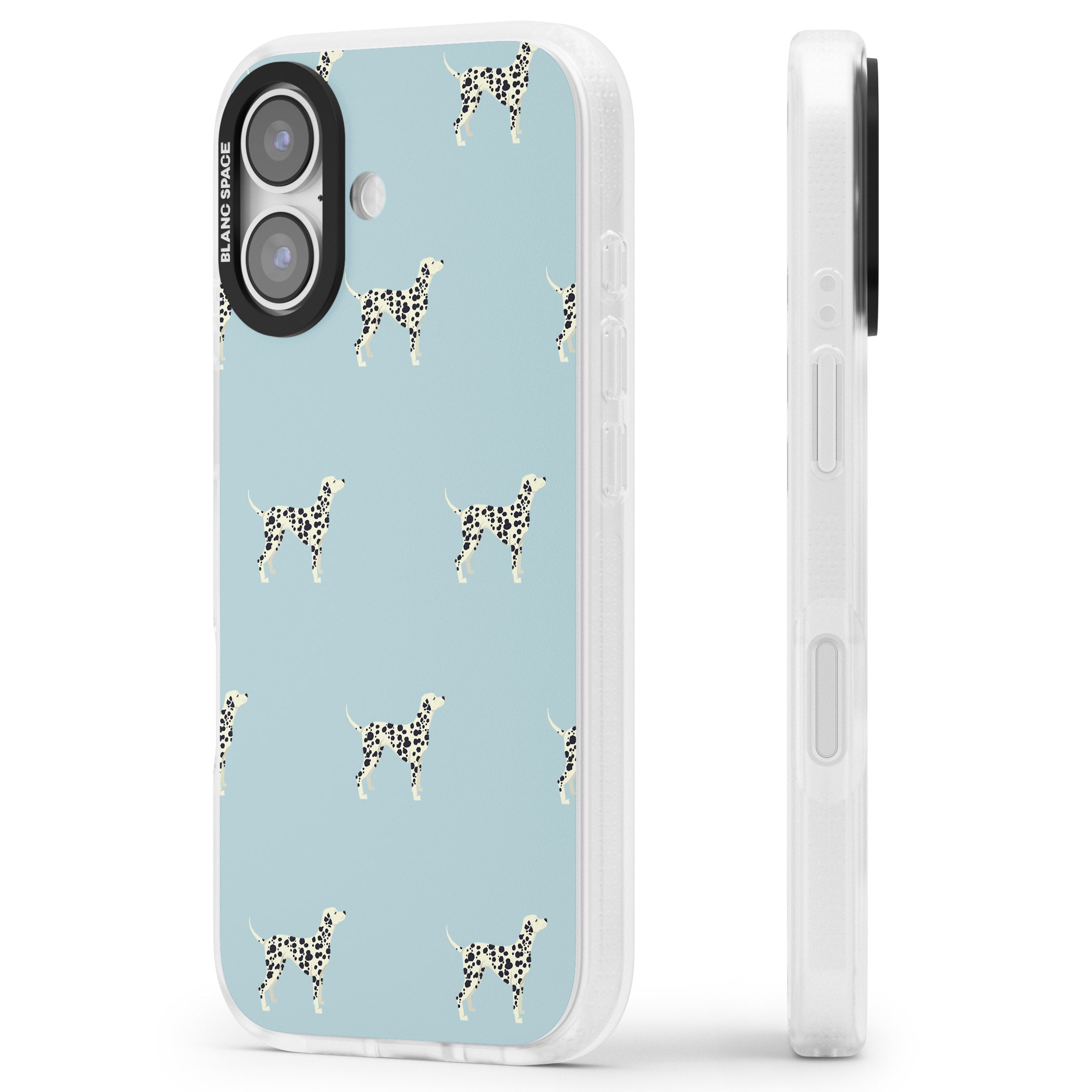 Dalmatian Pattern iPhone 17 Impact Air Clear Phone Case Side Profile