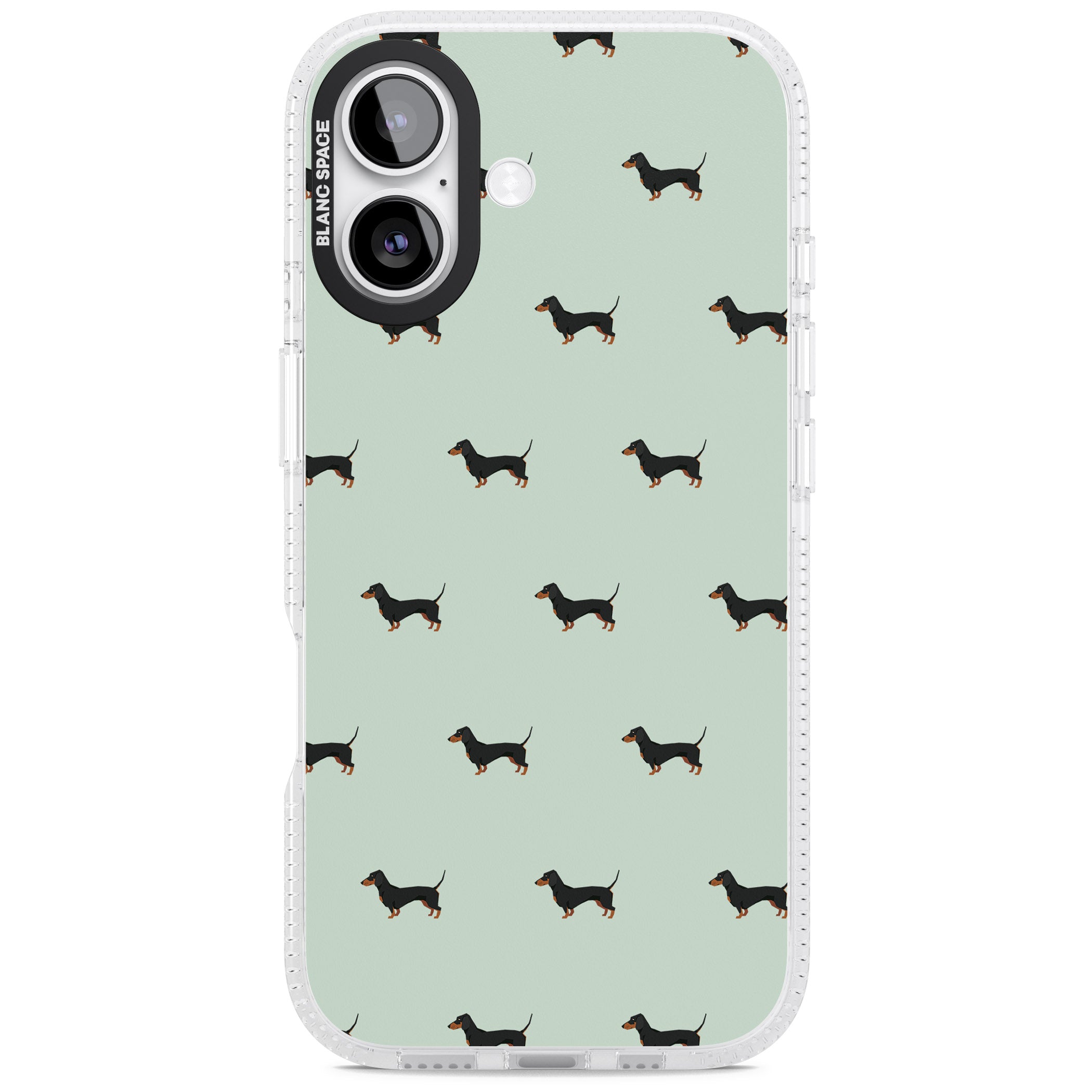 Dachshund Dog Pattern iPhone 17 Impact Air Clear Phone Case