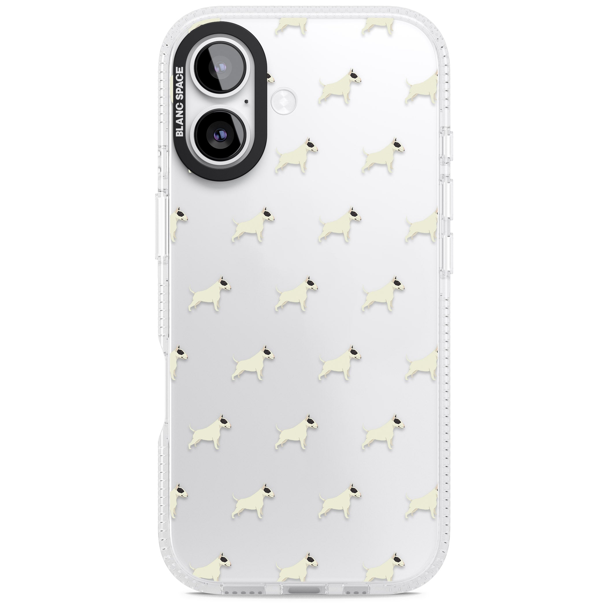 Bull Terrier Pattern iPhone 17 Impact Air Clear Phone Case