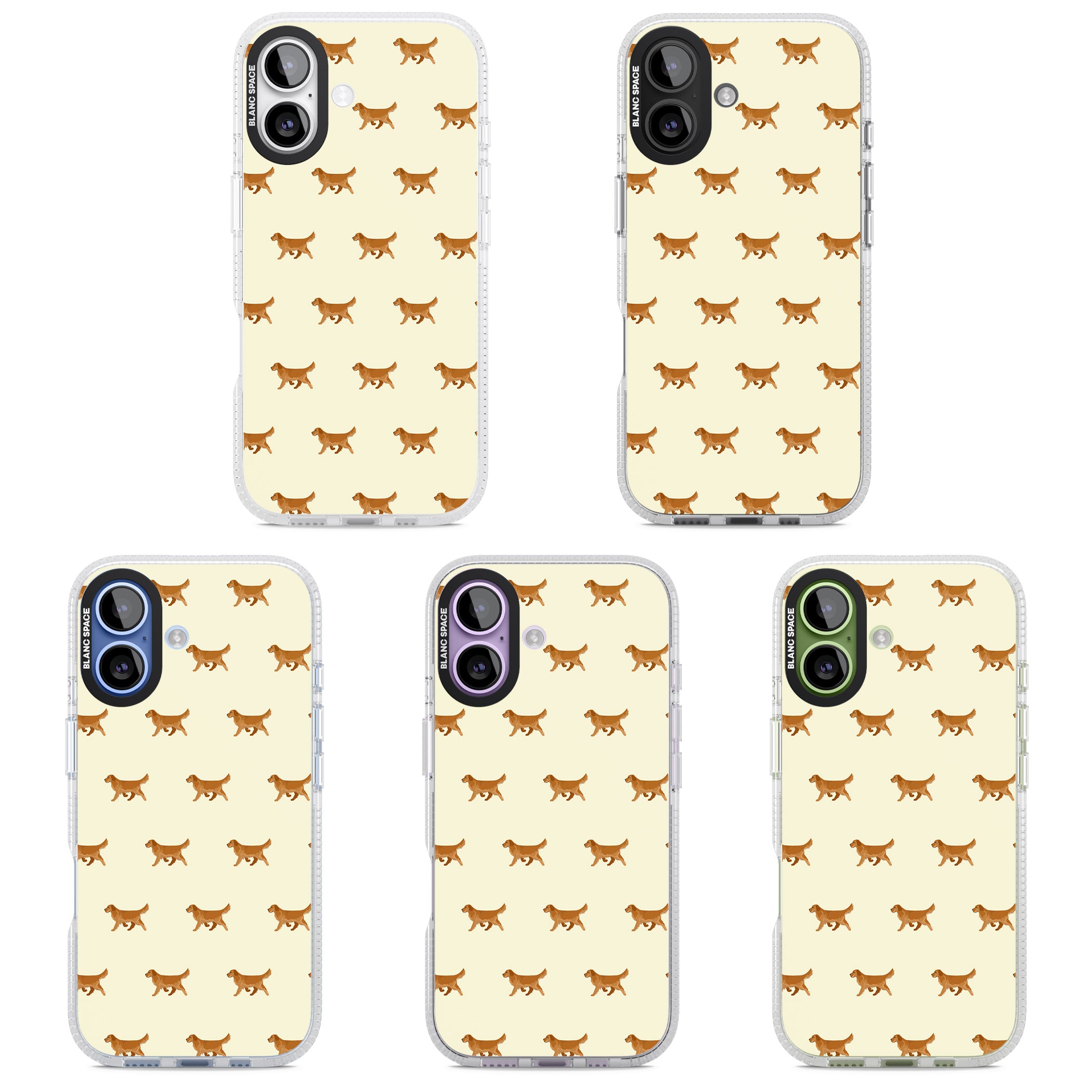 Golden Retriever Dog Pattern iPhone 17 Impact Air Clear Phone Case APT Impact Protection
