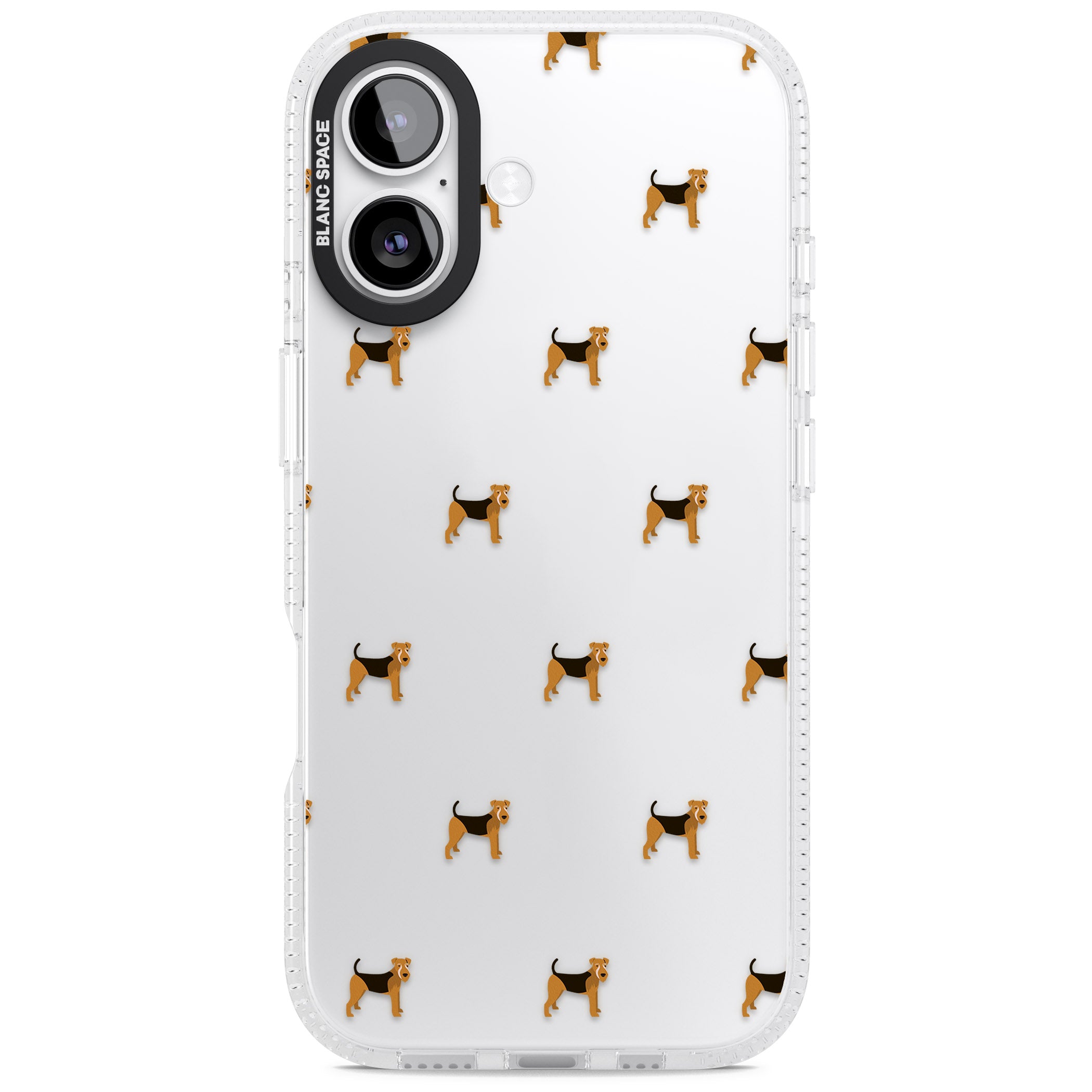 Airedale Terrier Dog Pattern iPhone 17 Impact Air Clear Phone Case