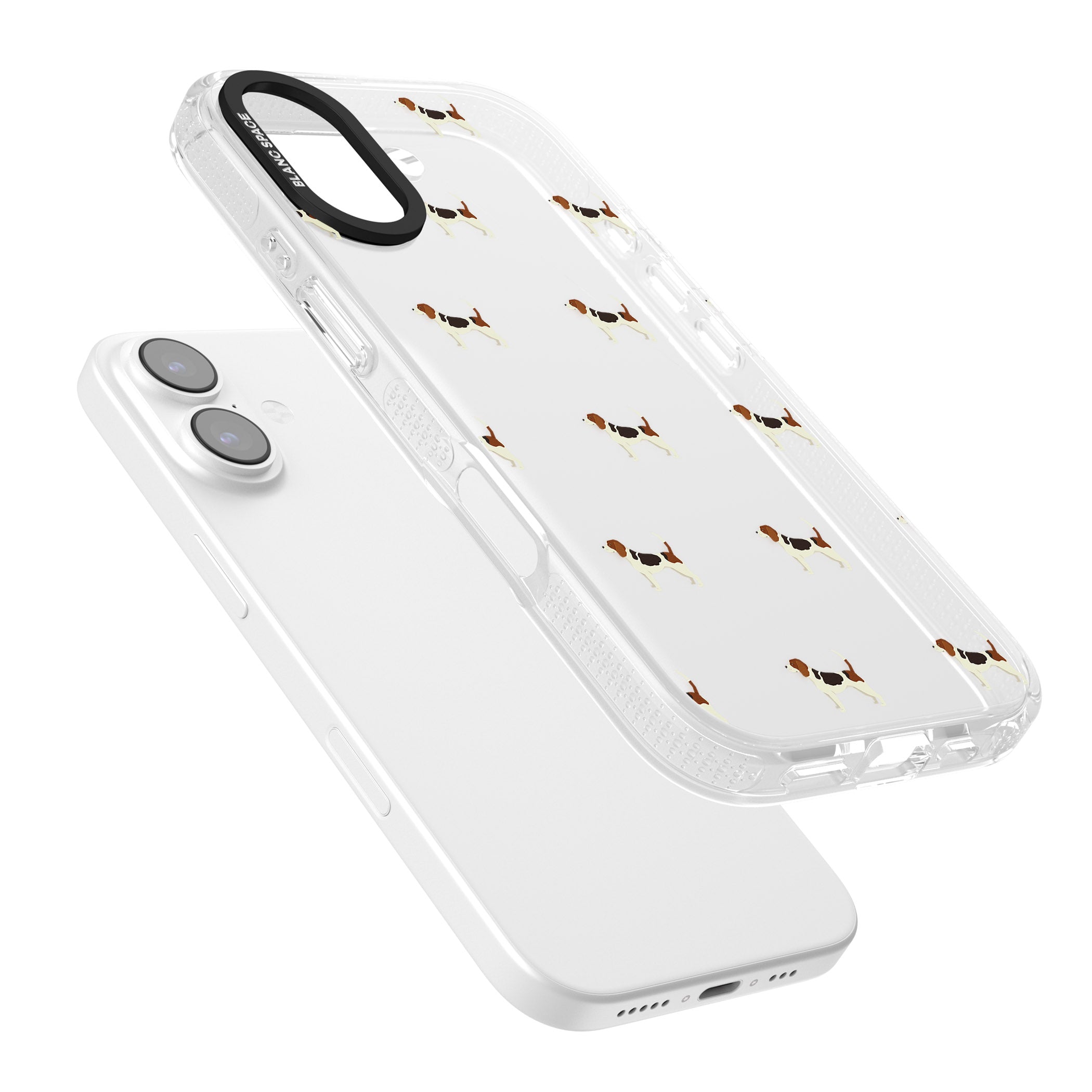 Beagle Dog Pattern iPhone 17 Impact Air Clear Phone Case Colours