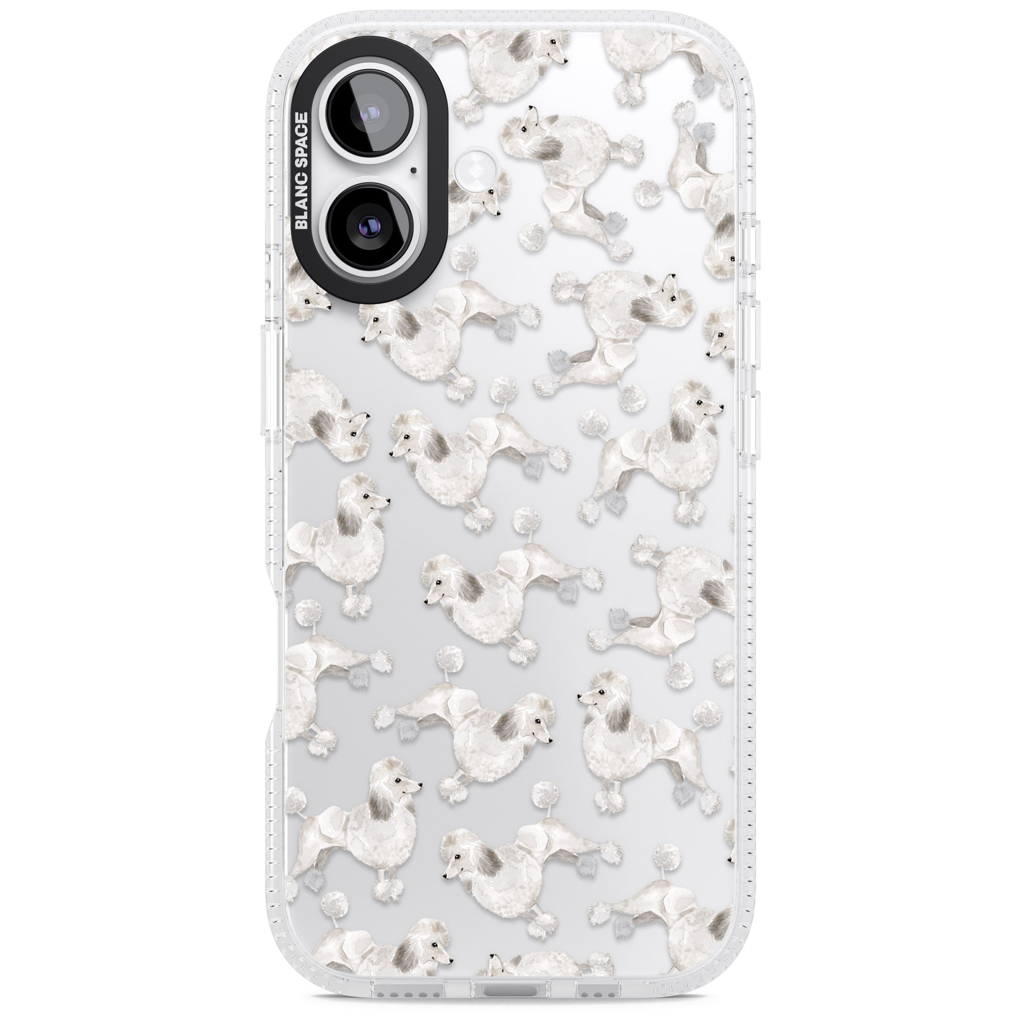 Poodle Watercolor Pattern iPhone 17 Impact Air Clear Phone Case