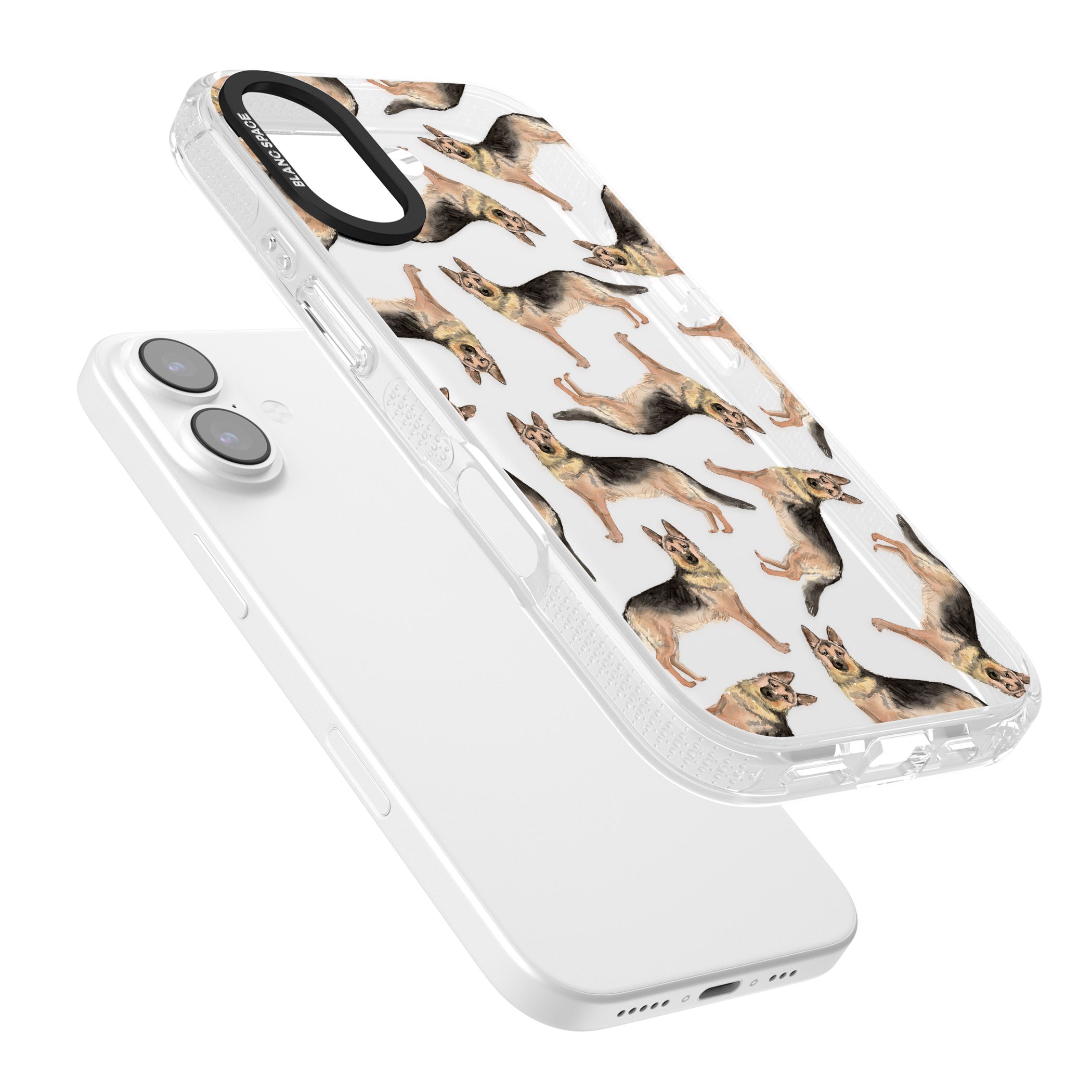 German Shepherd Pattern Classic iPhone 17 Impact Air Clear Phone Case Colours