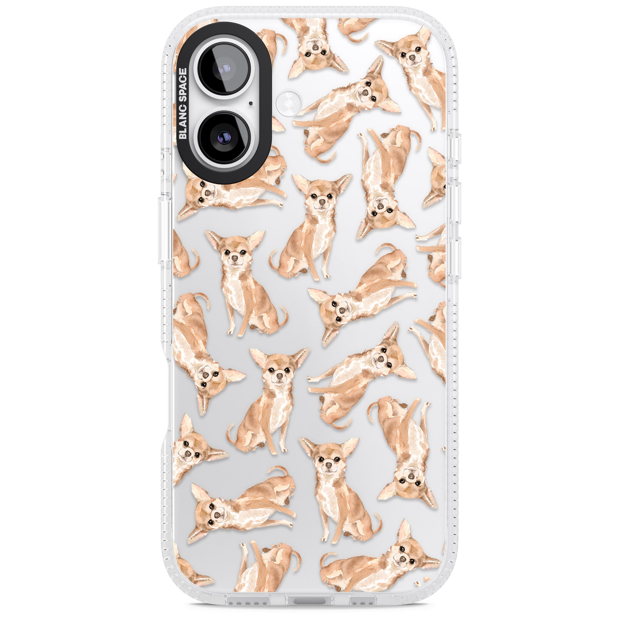 Chihuahua Watercolour Dog Pattern iPhone 17 Impact Air Clear Phone Case