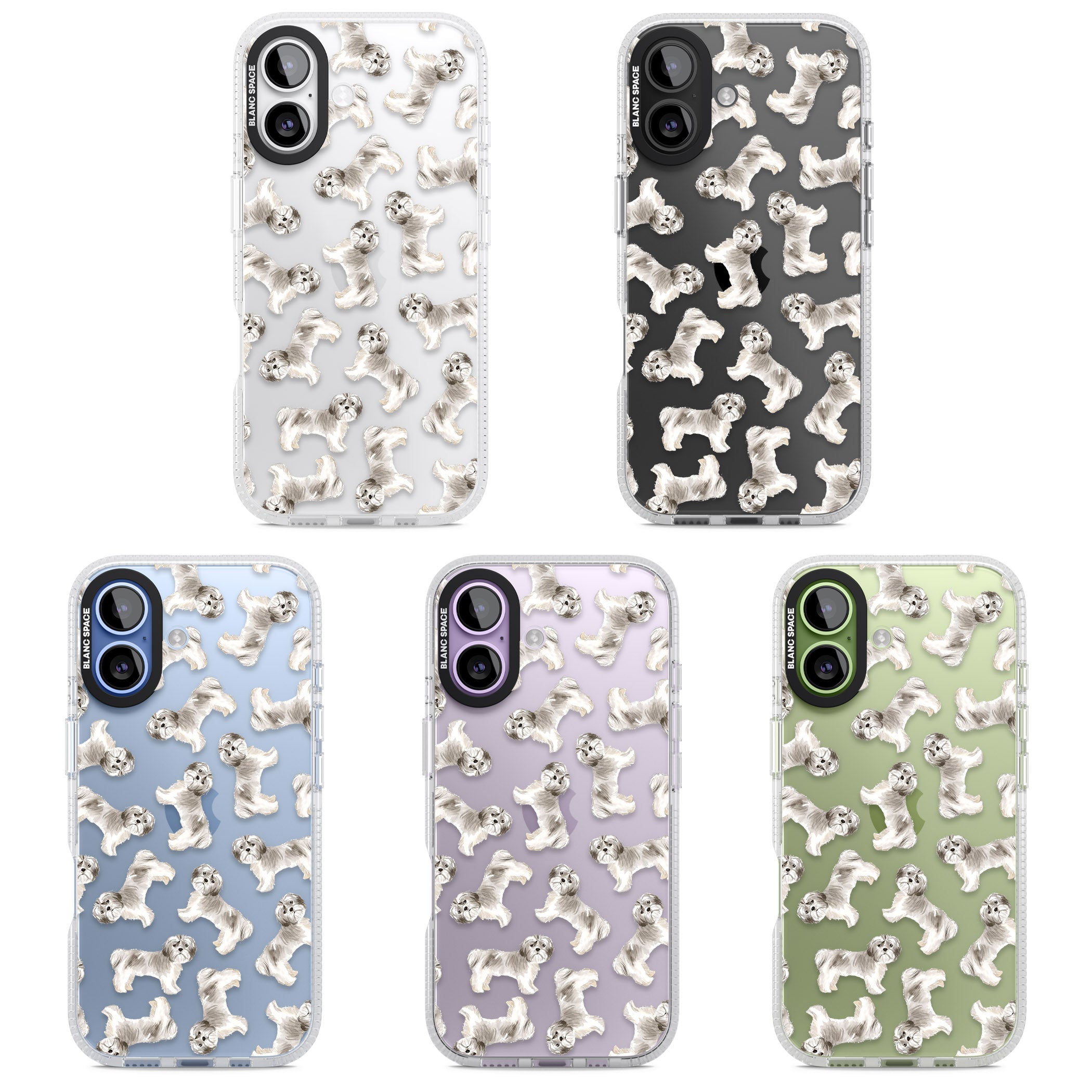 Shih Tzu Dog Pattern iPhone 17 Impact Air Clear Phone Case APT Impact Protection
