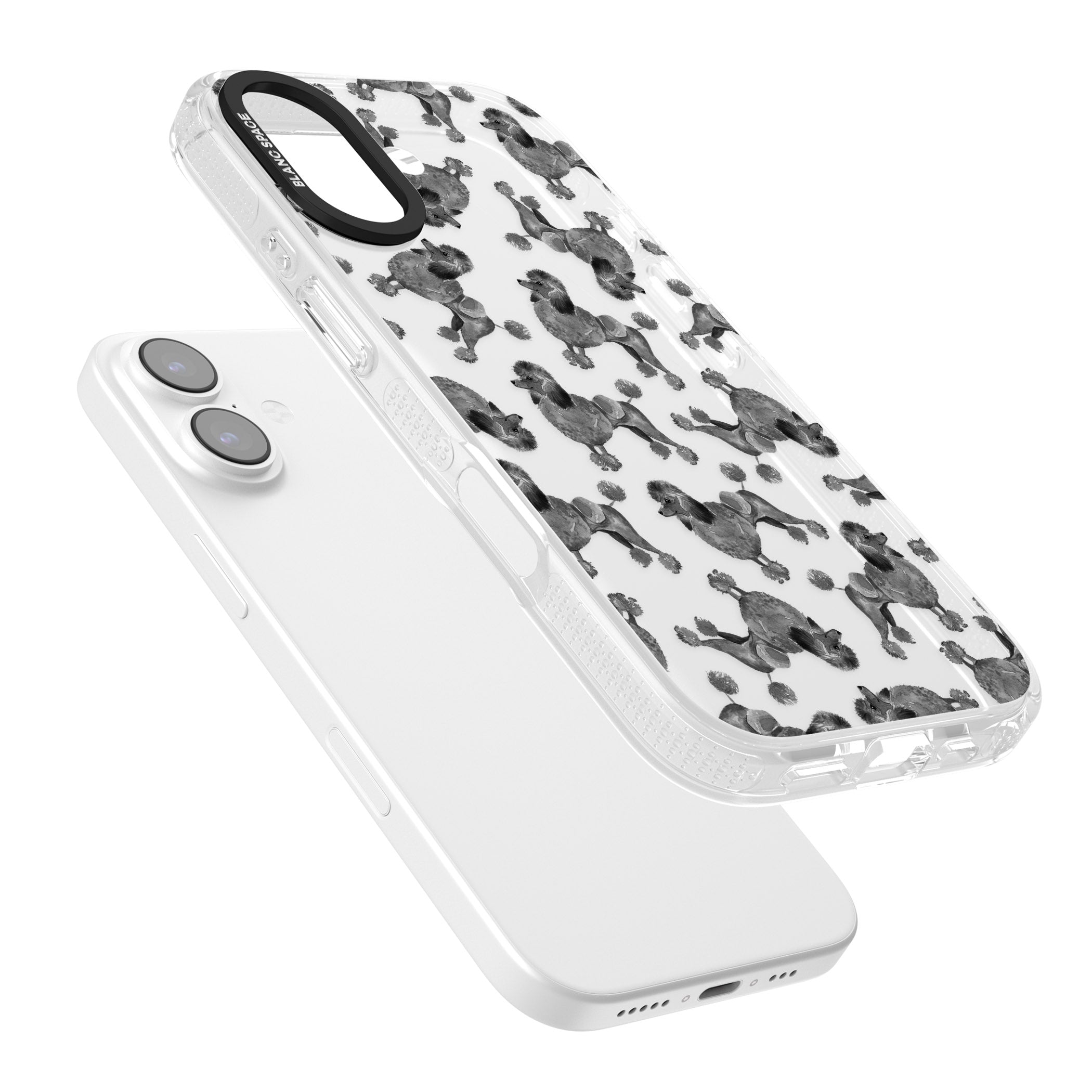 Poodle Pattern iPhone 17 Impact Air Clear Phone Case Colours