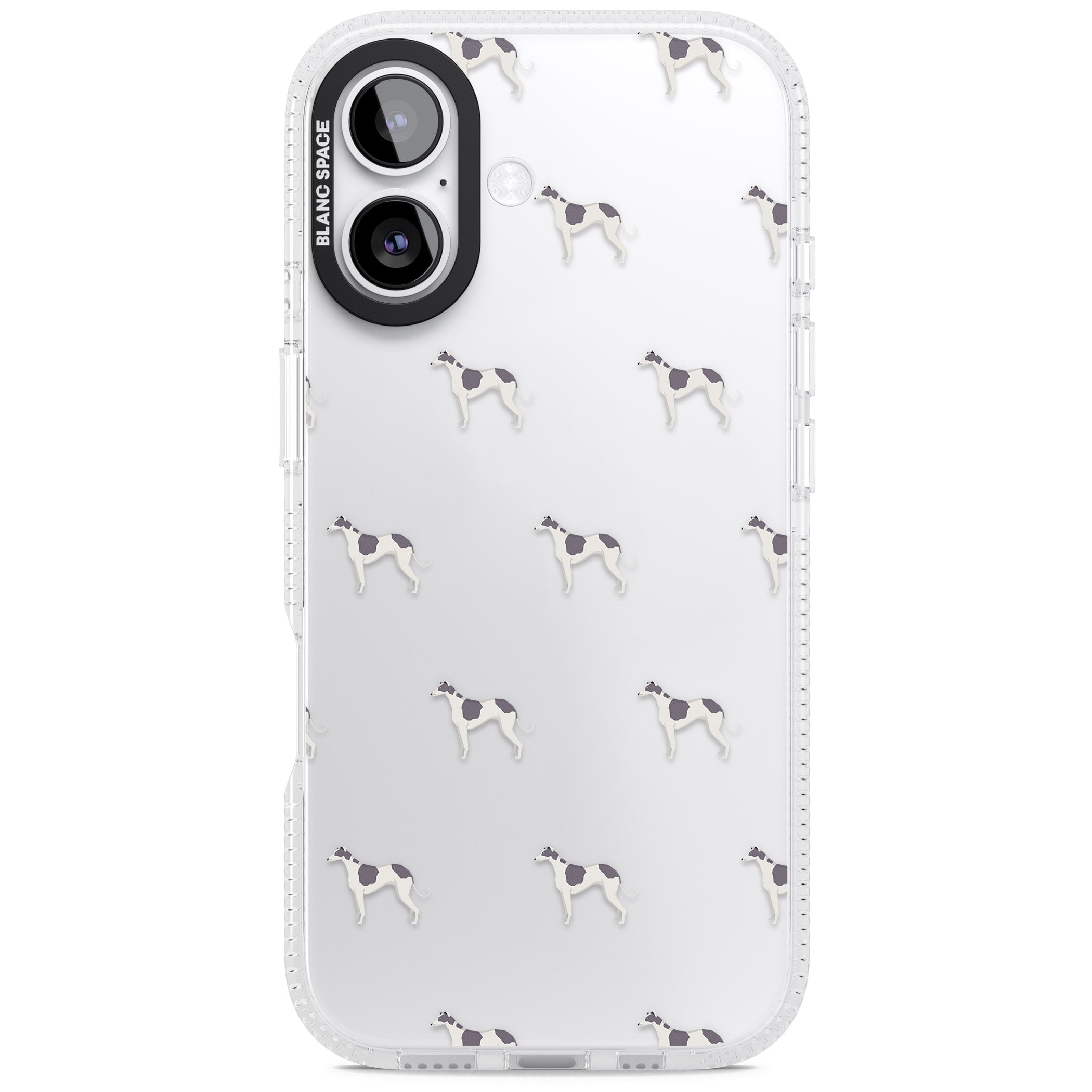 Greyhound Pattern iPhone 17 Impact Air Clear Phone Case