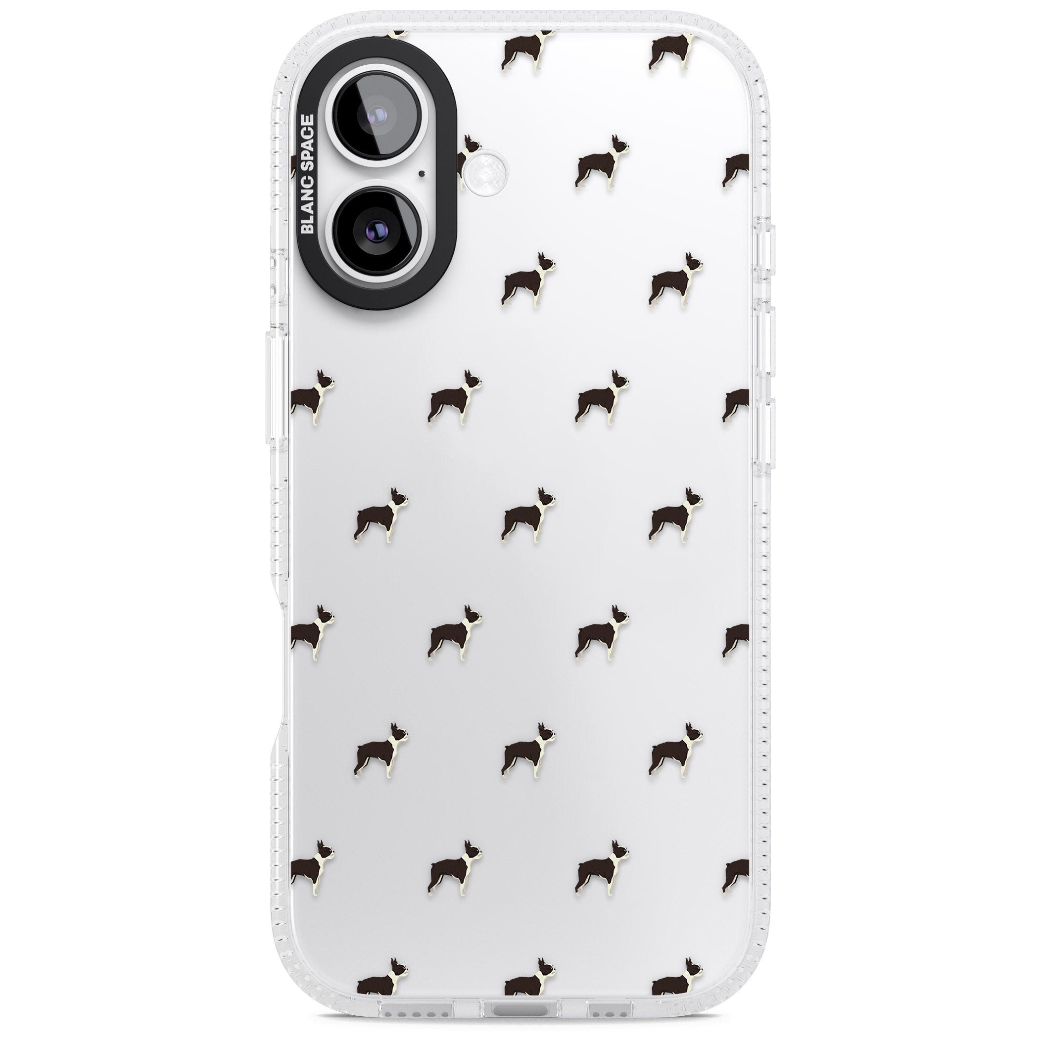 Boston Terrier Pattern iPhone 17 Impact Air Clear Phone Case