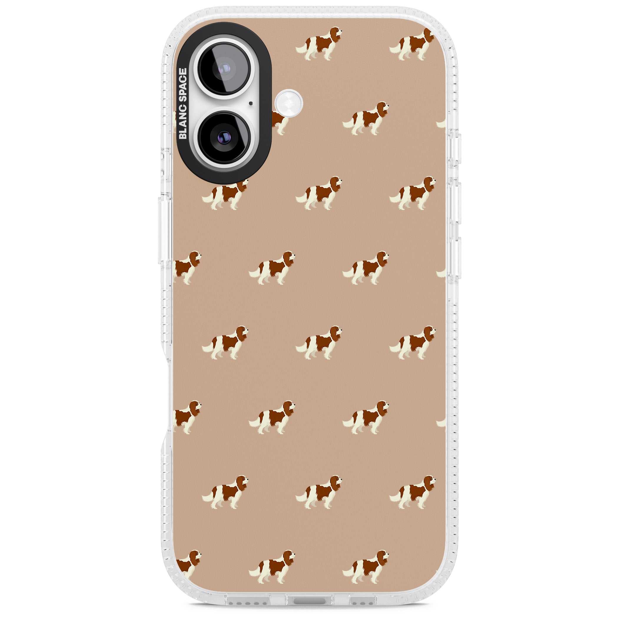 Cavalier Spaniel Pattern iPhone 17 Impact Air Clear Phone Case