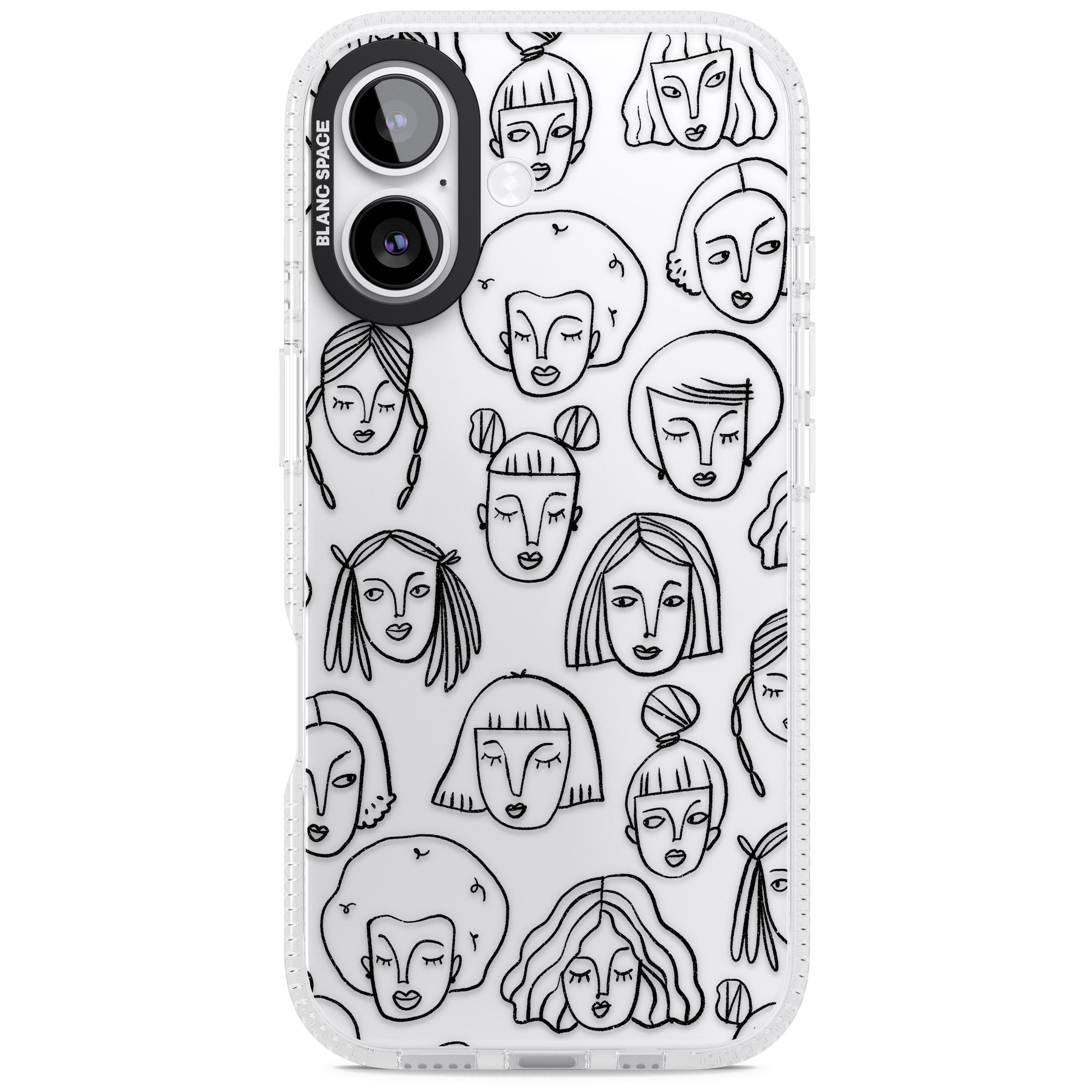 Doodle Face iPhone 17 Impact Air Clear Phone Case