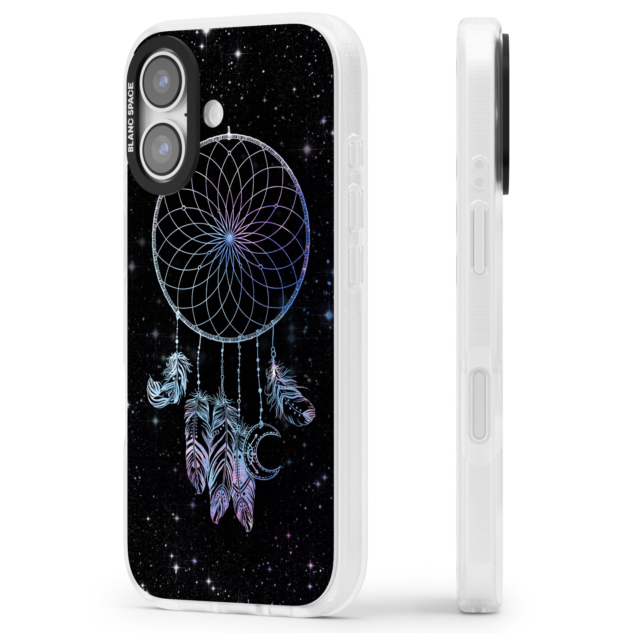 Dreamcatcher Galaxy iPhone 17 Impact Air Clear Phone Case Side Profile