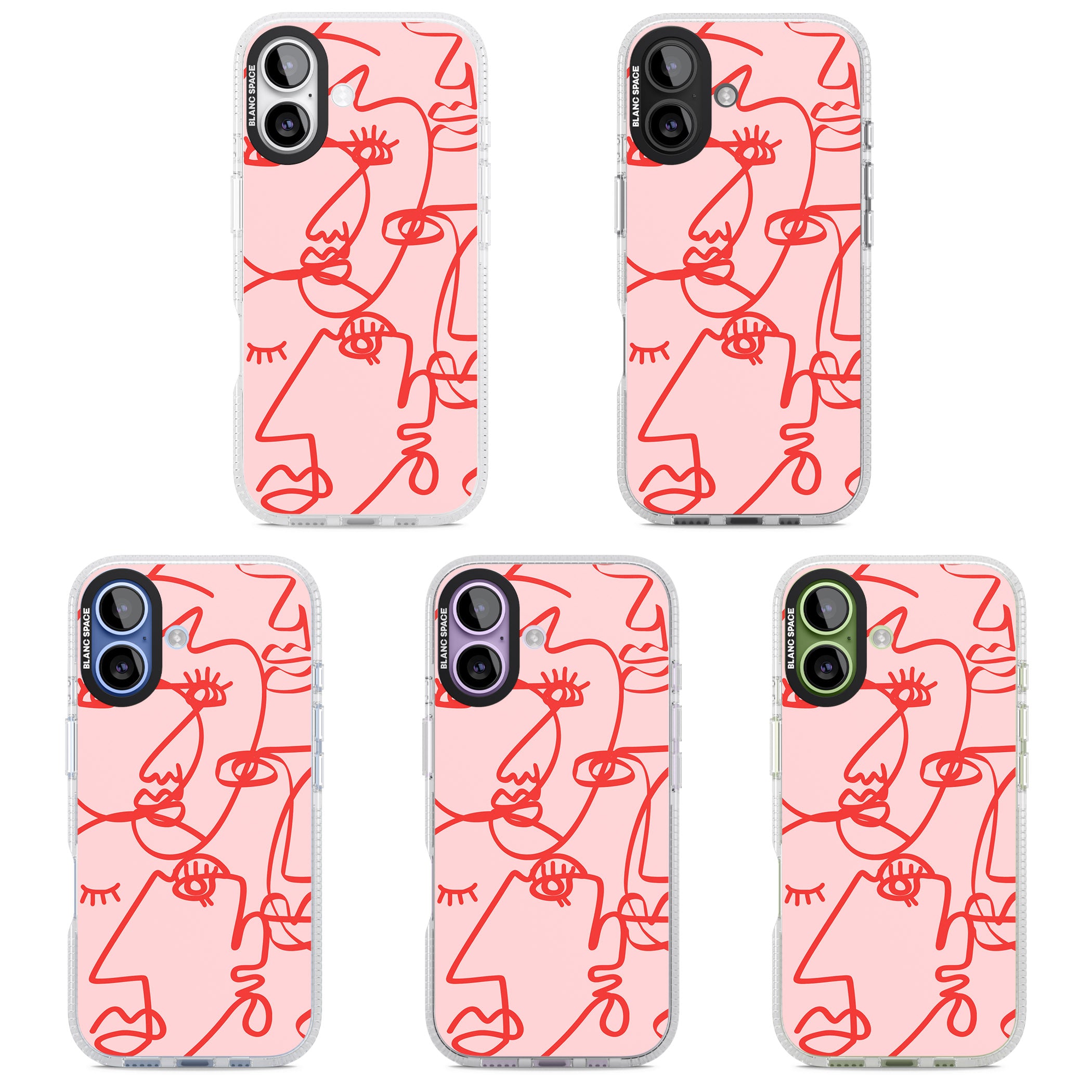 Red Line Art iPhone 17 Impact Air Clear Phone Case APT Impact Protection