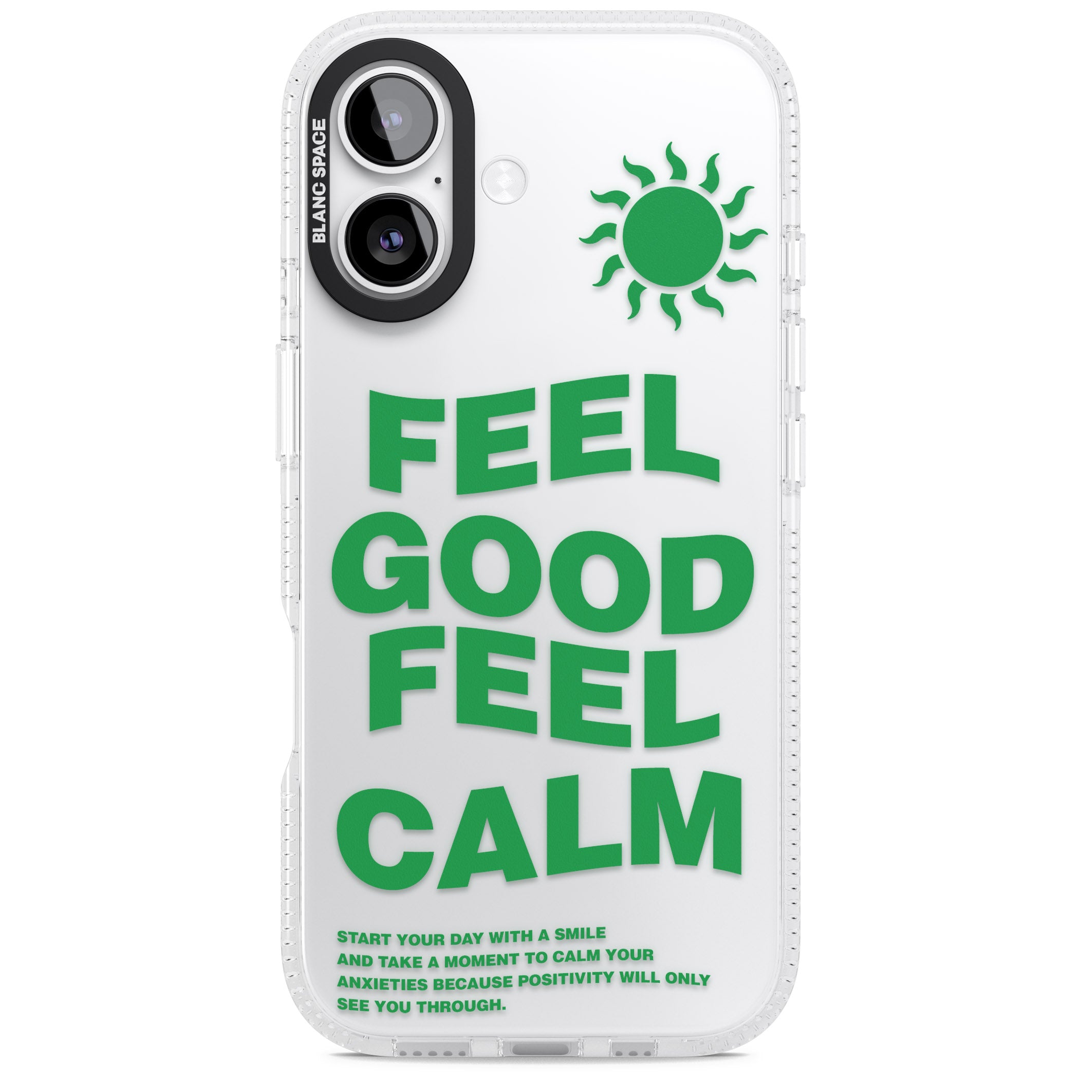 Feel Good Feel Calm (Green) iPhone 17 Impact Air Clear Phone Case