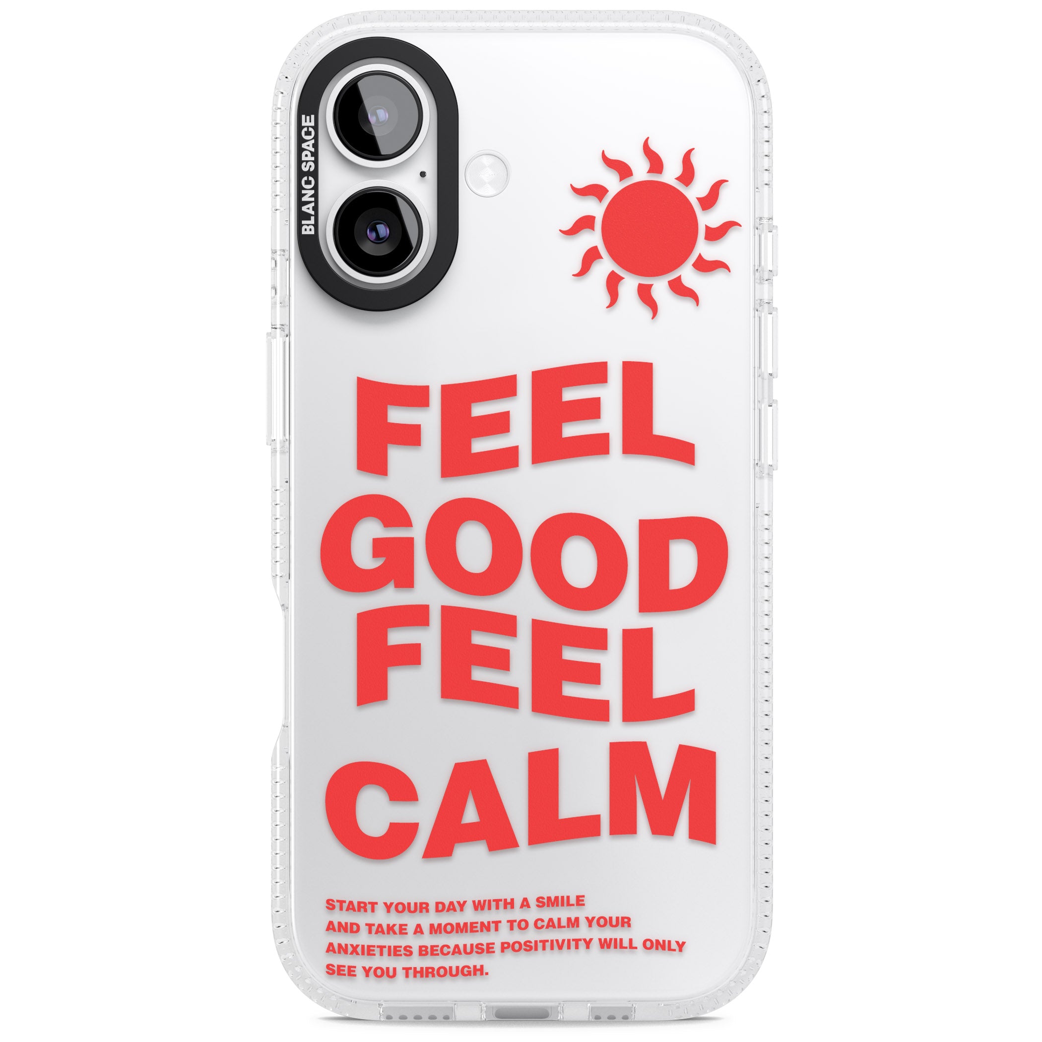 Feel Good Feel Calm (Red) iPhone 17 Impact Air Clear Phone Case