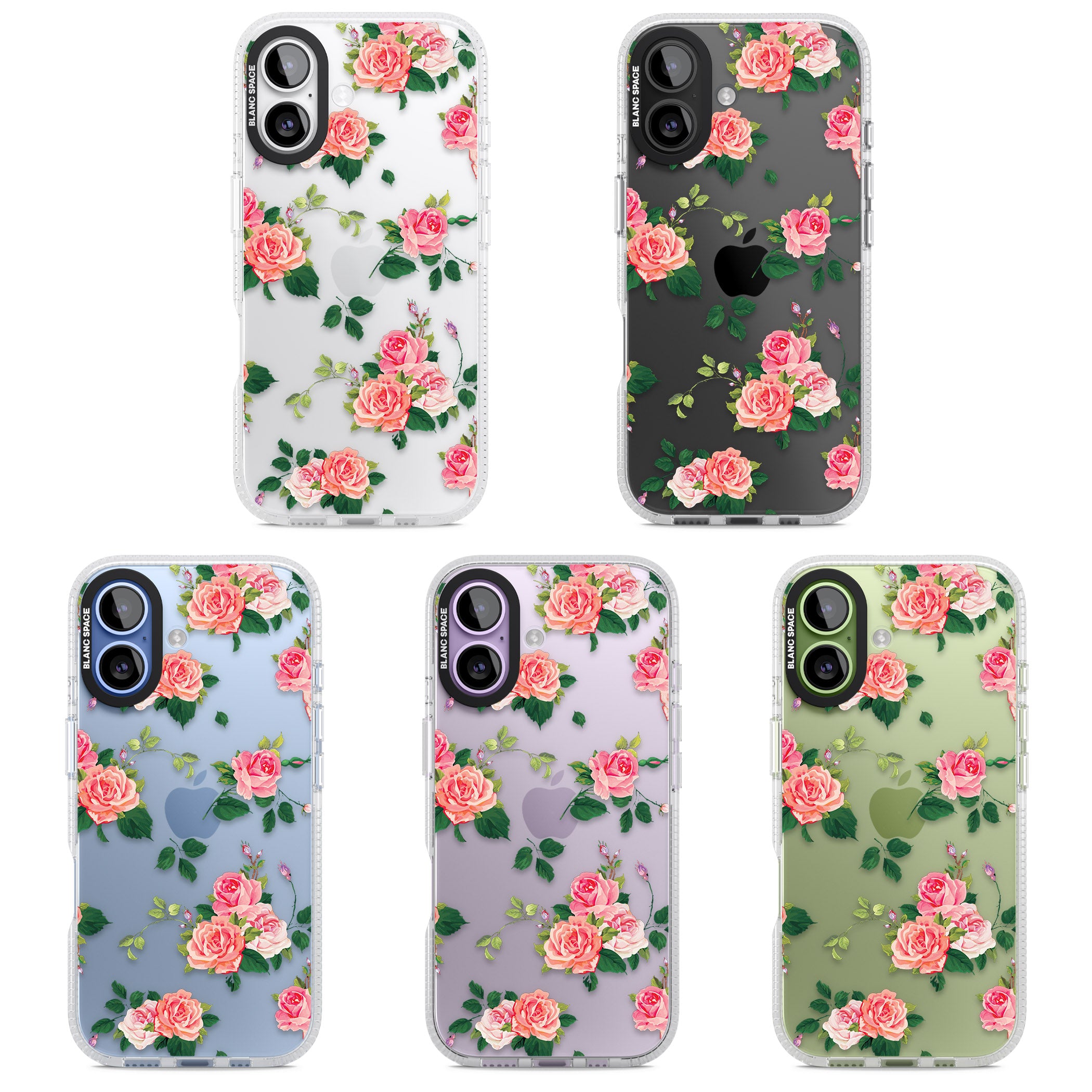 Pink Roses iPhone 17 Impact Air Clear Phone Case APT Impact Protection