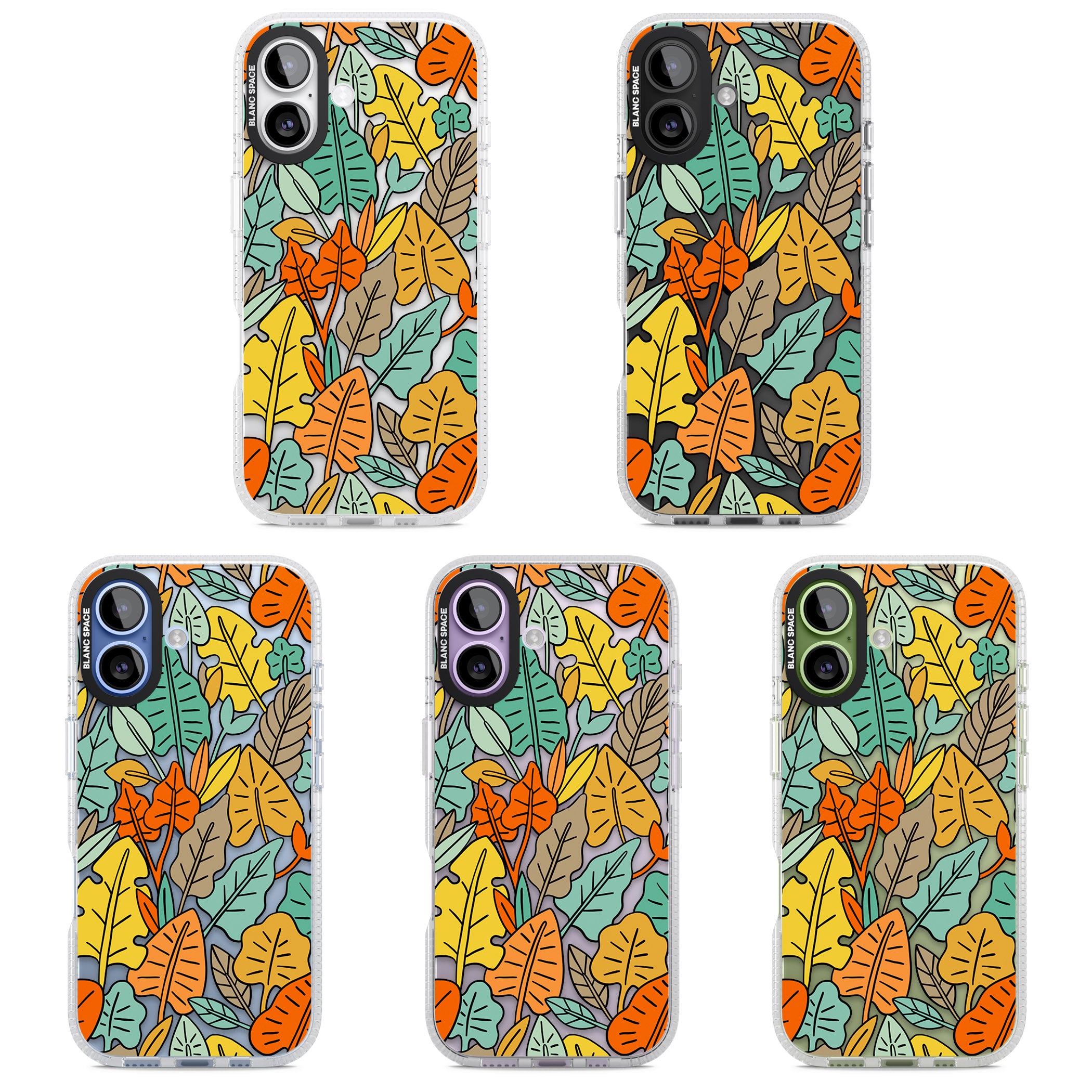 Pastel Toned Autumn Leaves iPhone 17 Impact Air Clear Phone Case APT Impact Protection