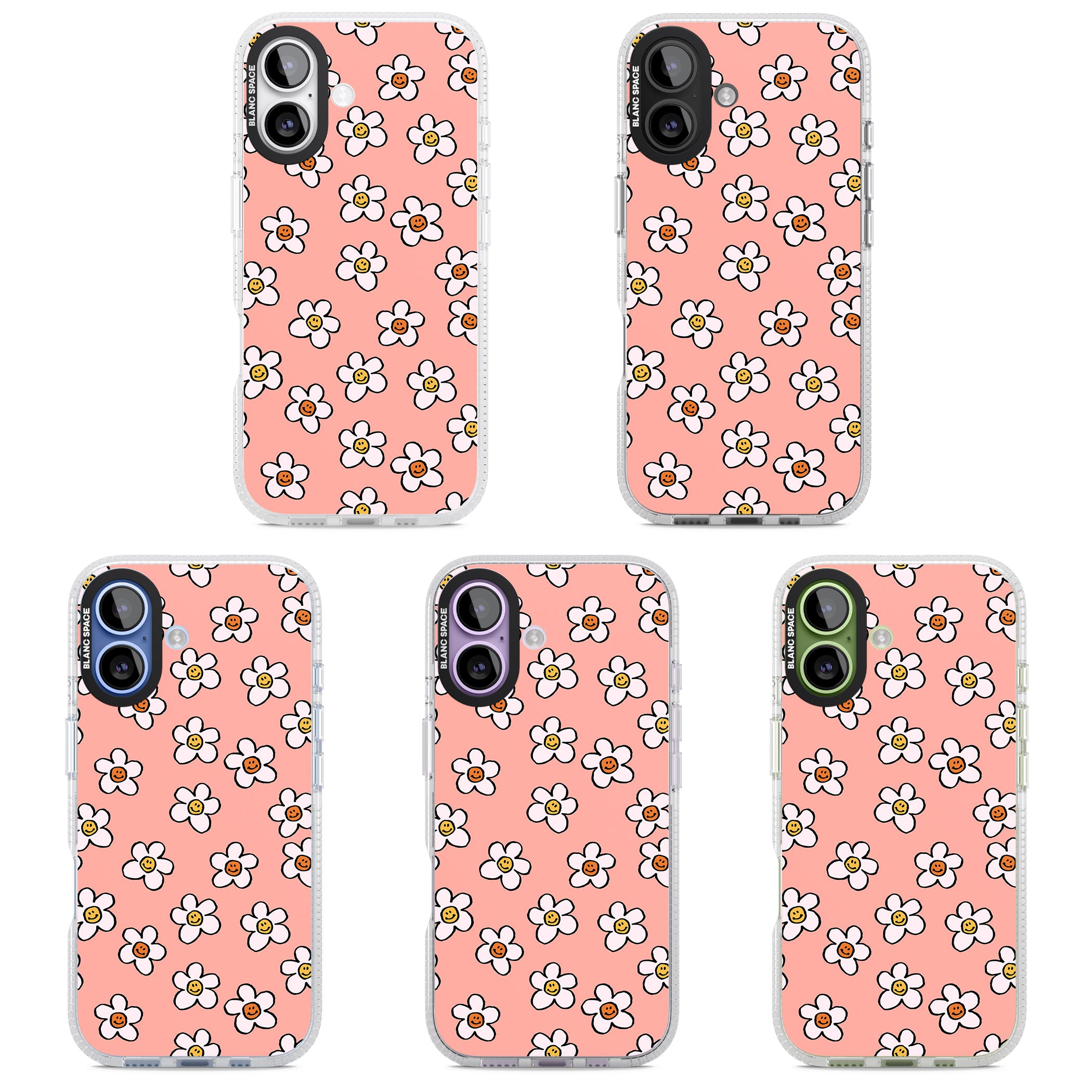 Peachy Daisy Smiles iPhone 17 Impact Air Clear Phone Case APT Impact Protection