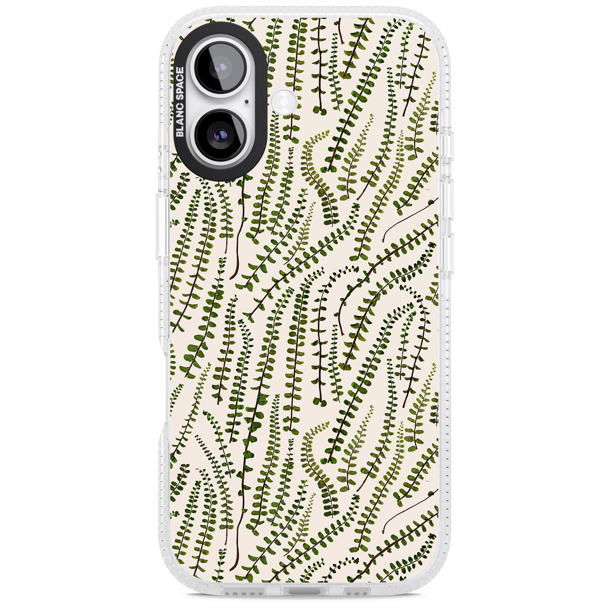 Fern Leaf Pattern iPhone 17 Impact Air Clear Phone Case