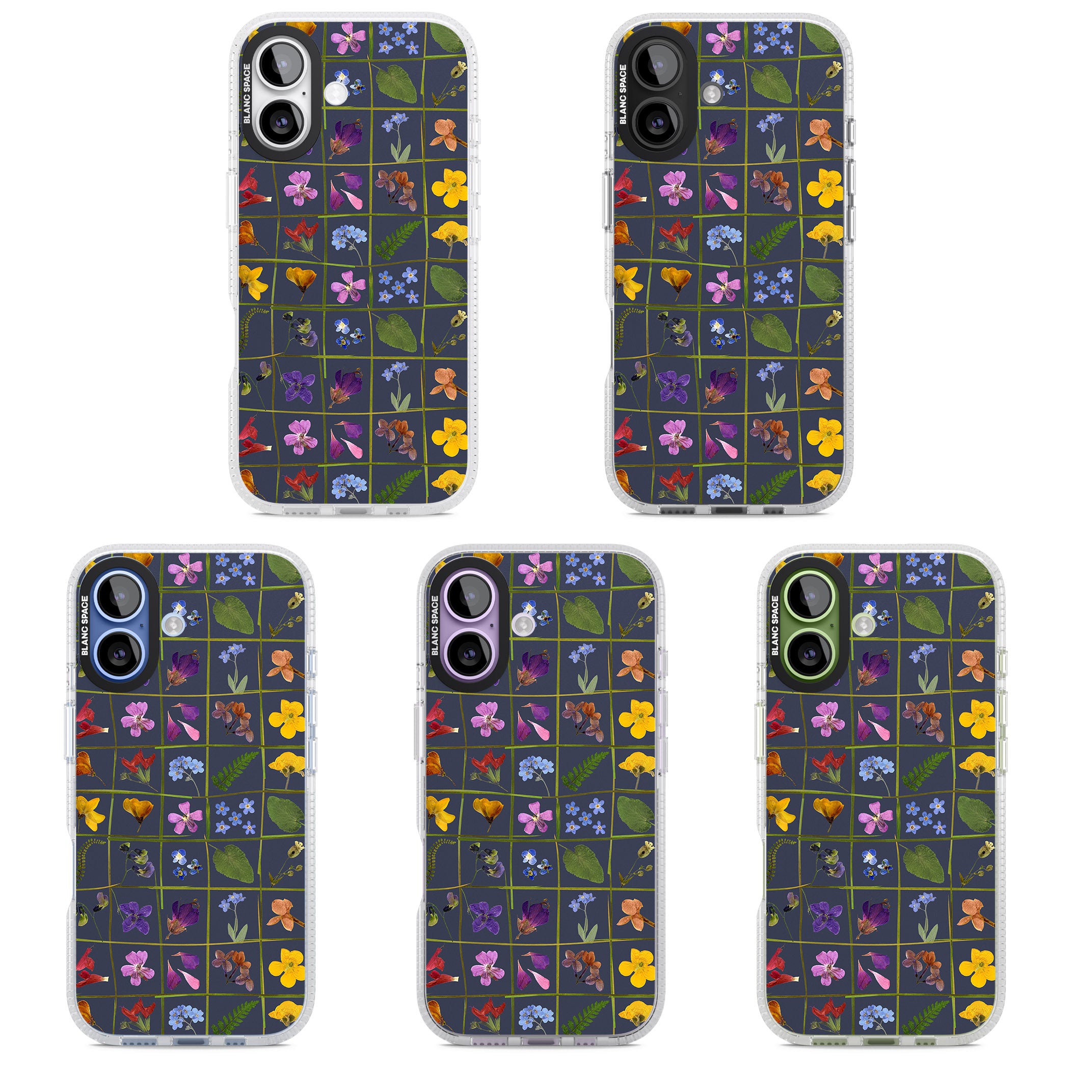 Wildflower Grid iPhone 17 Impact Air Clear Phone Case APT Impact Protection