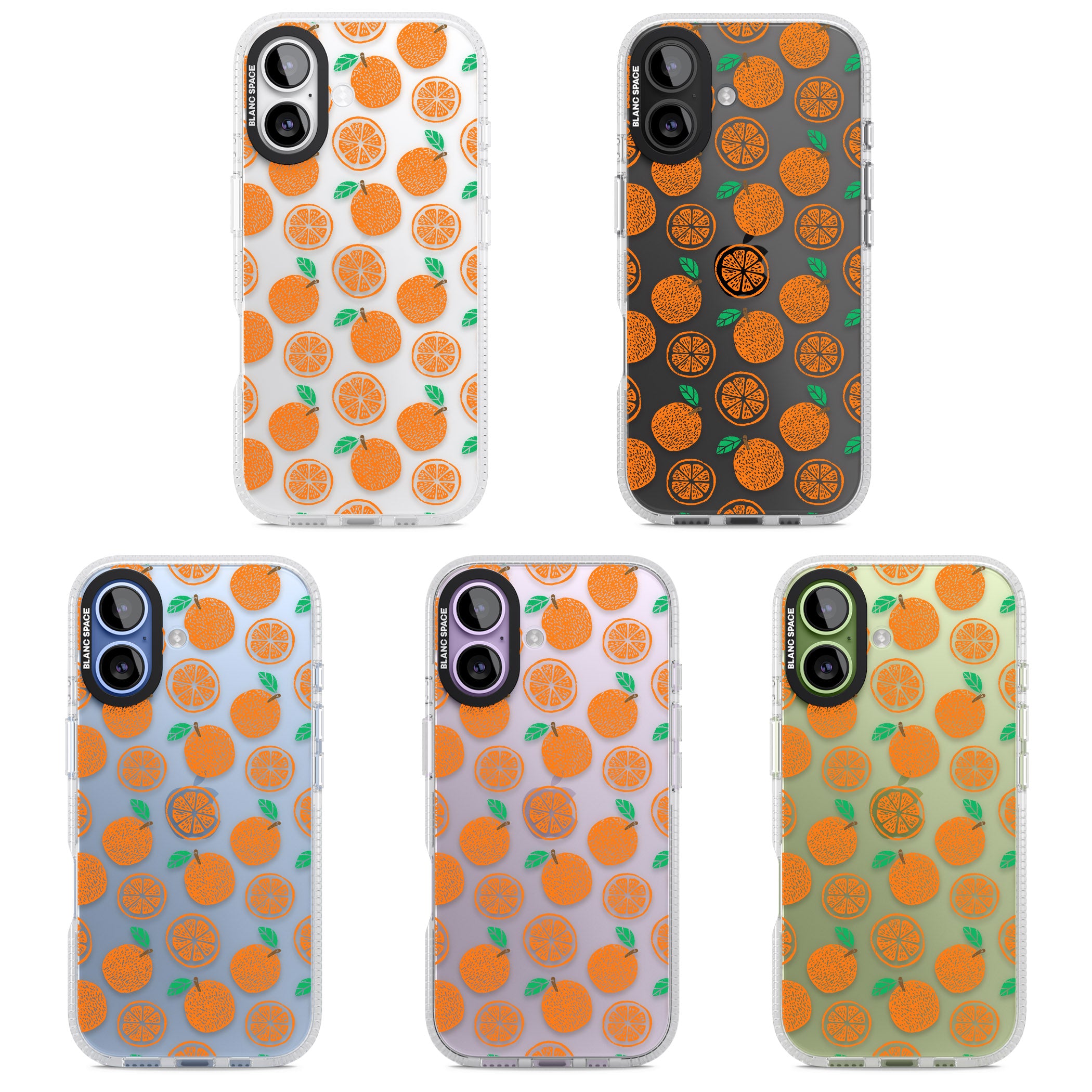 Orange Pattern iPhone 17 Impact Air Clear Phone Case APT Impact Protection
