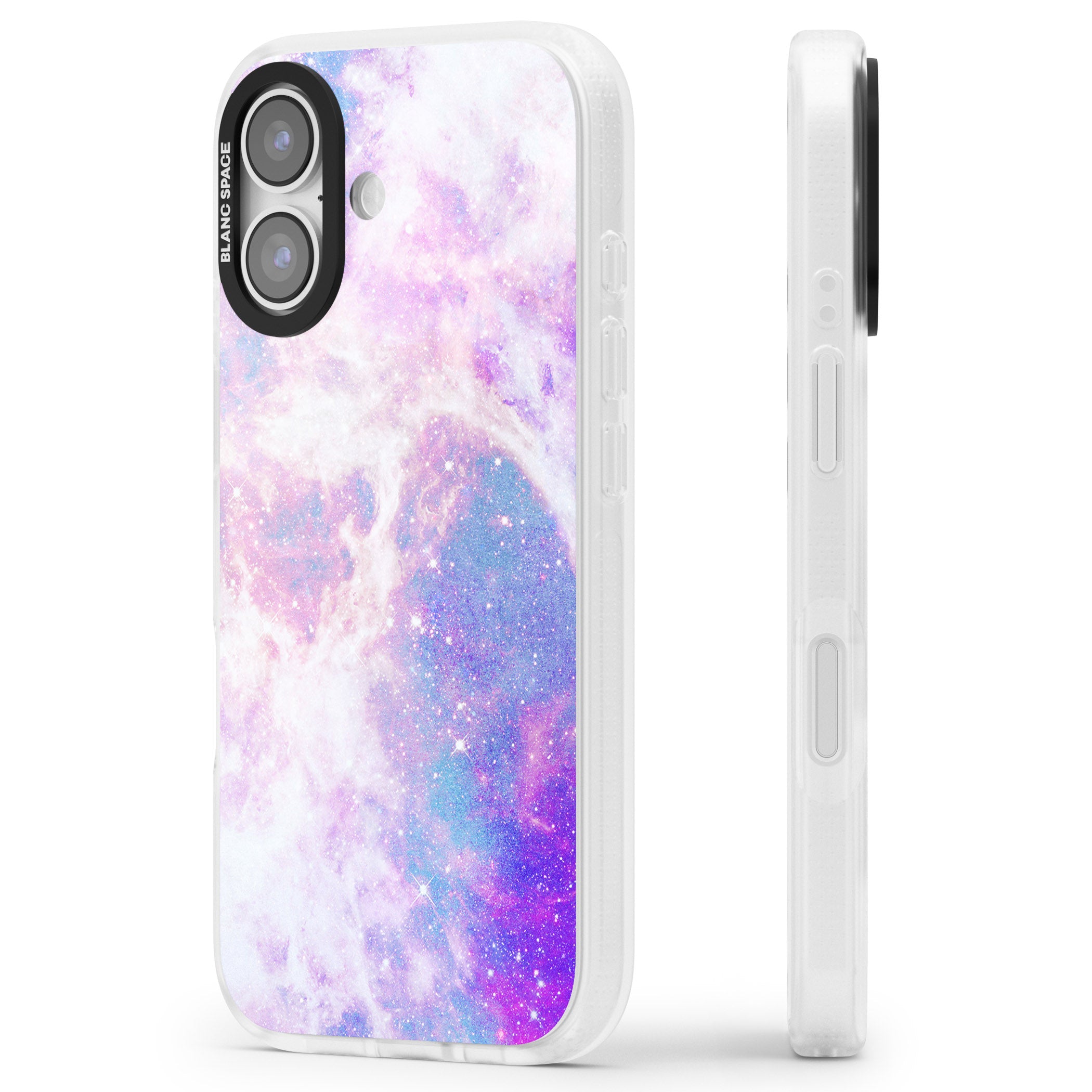 Pastel Galaxy iPhone 17 Impact Air Clear Phone Case Side Profile