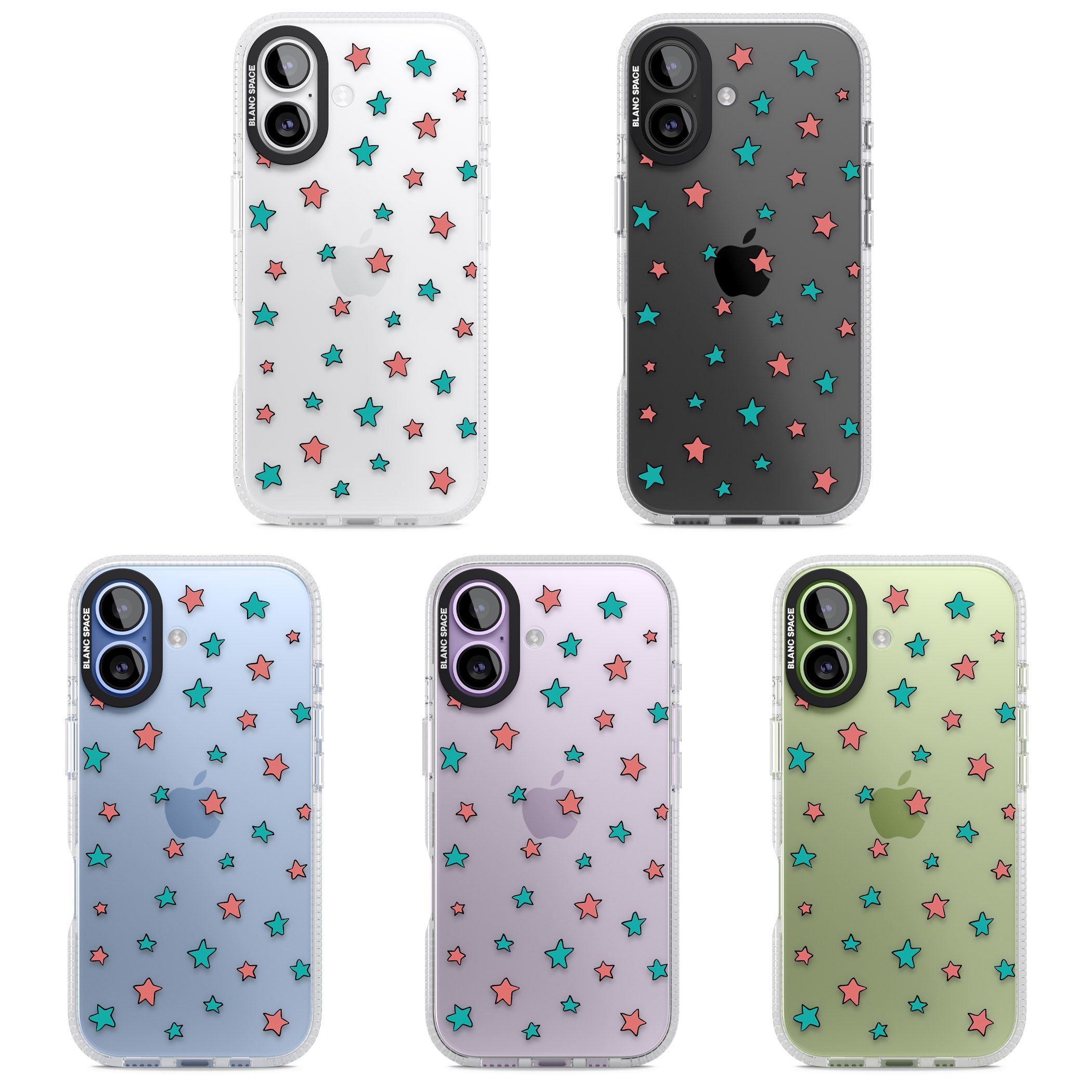 Heartstopper Stars Pattern iPhone 17 Impact Air Clear Phone Case APT Impact Protection