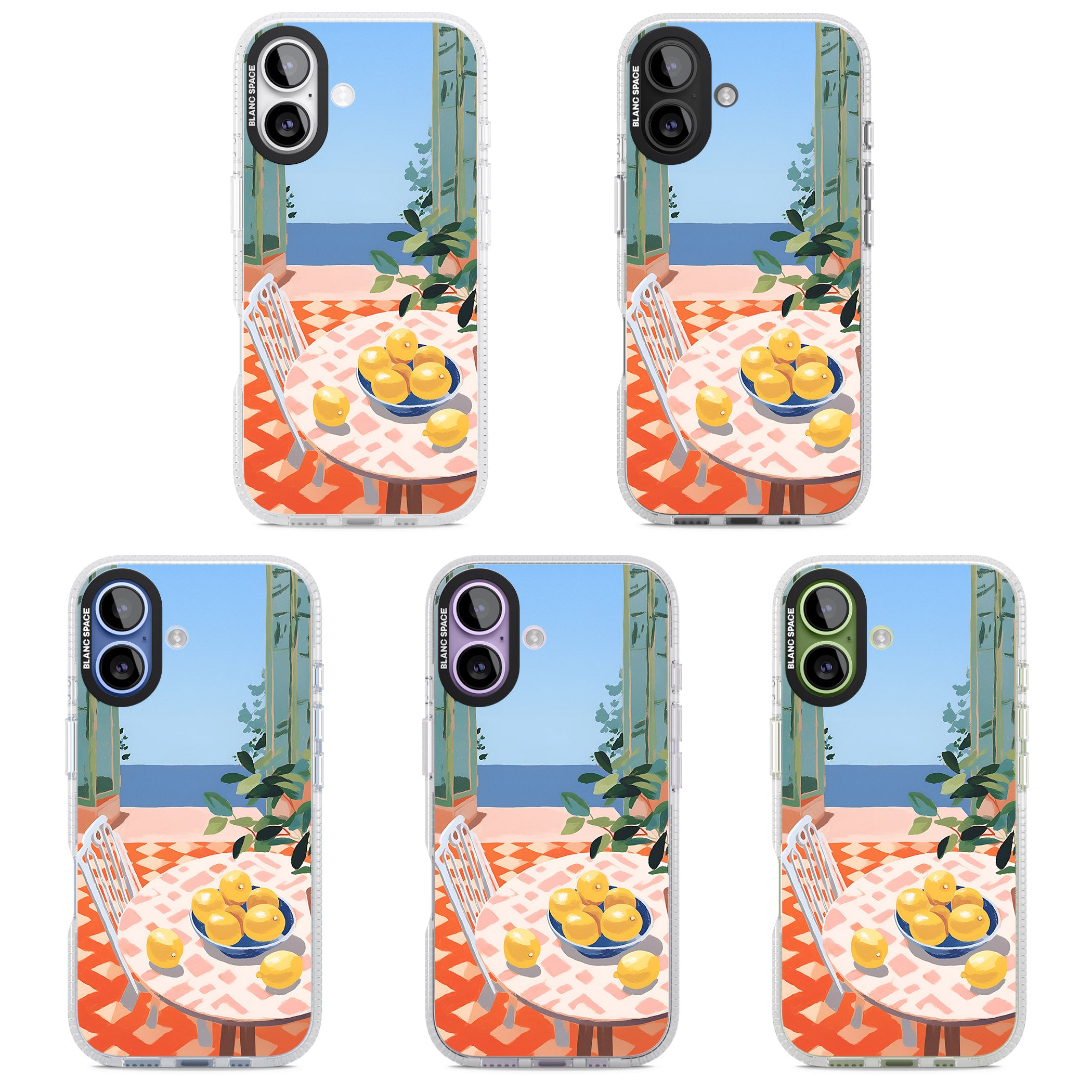 Seaside Lemons iPhone 17 Impact Air Clear Phone Case APT Impact Protection
