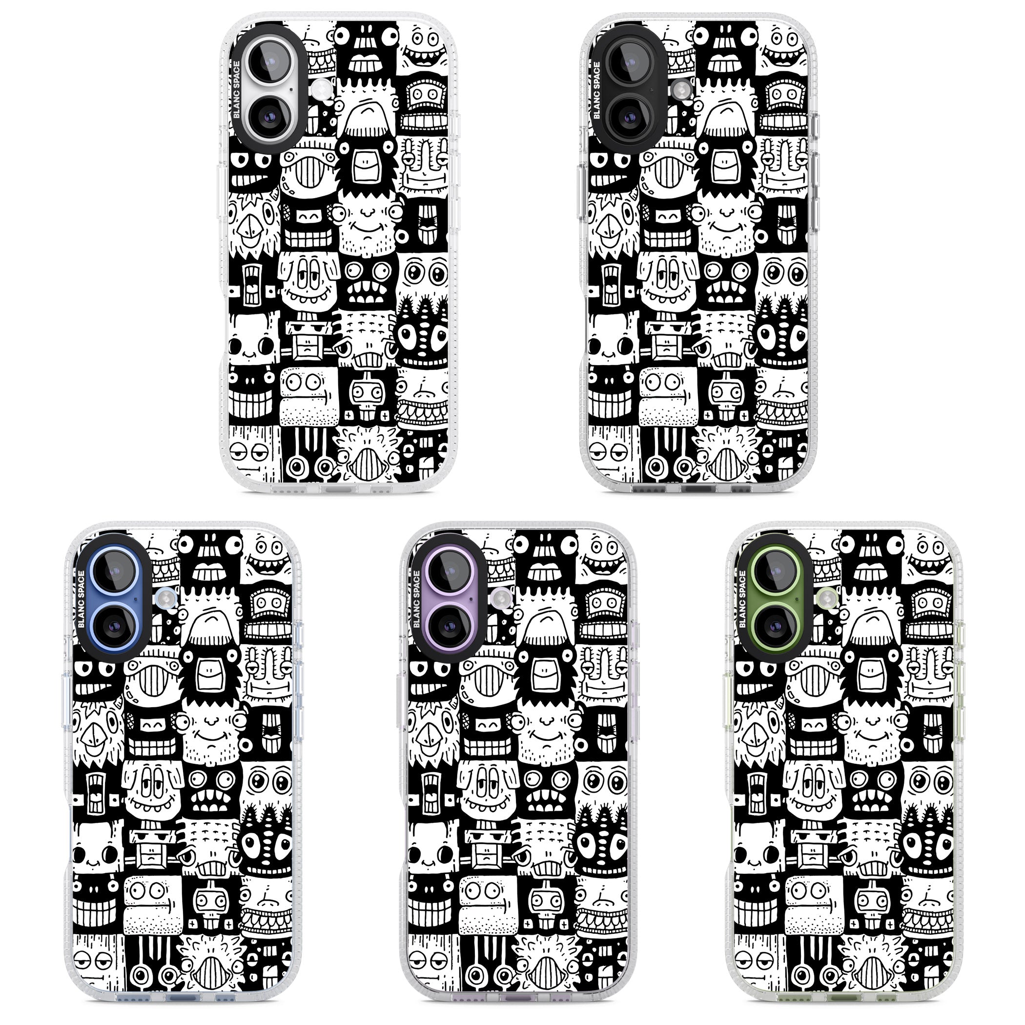 Checkerboard Heads iPhone 17 Impact Air Clear Phone Case APT Impact Protection