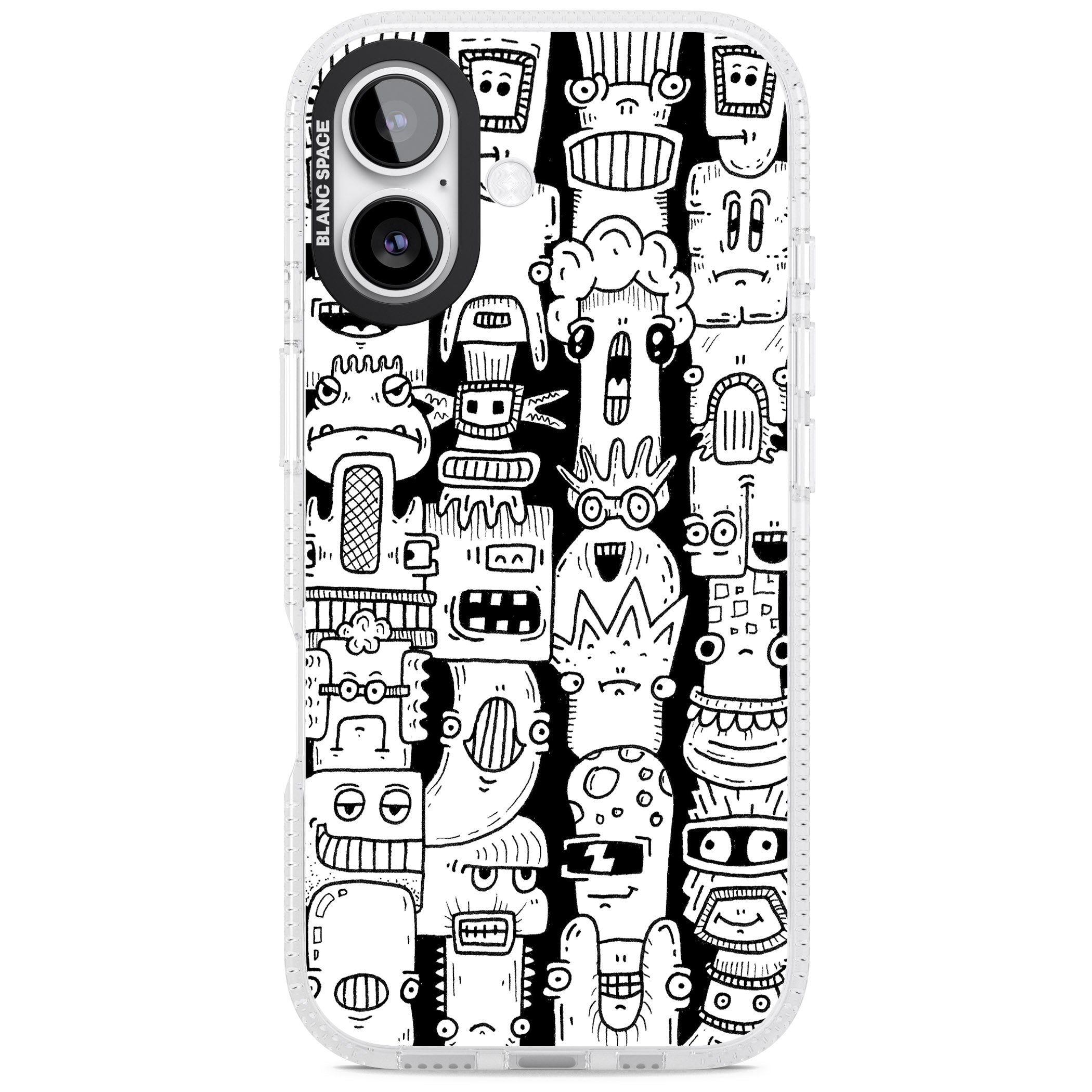 Monochrome Heads iPhone 17 Impact Air Clear Phone Case