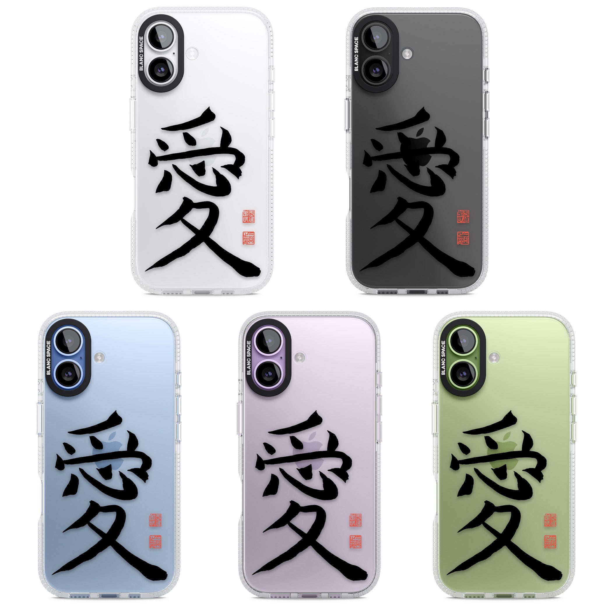 Japanese Kanji Love iPhone 17 Impact Air Clear Phone Case APT Impact Protection