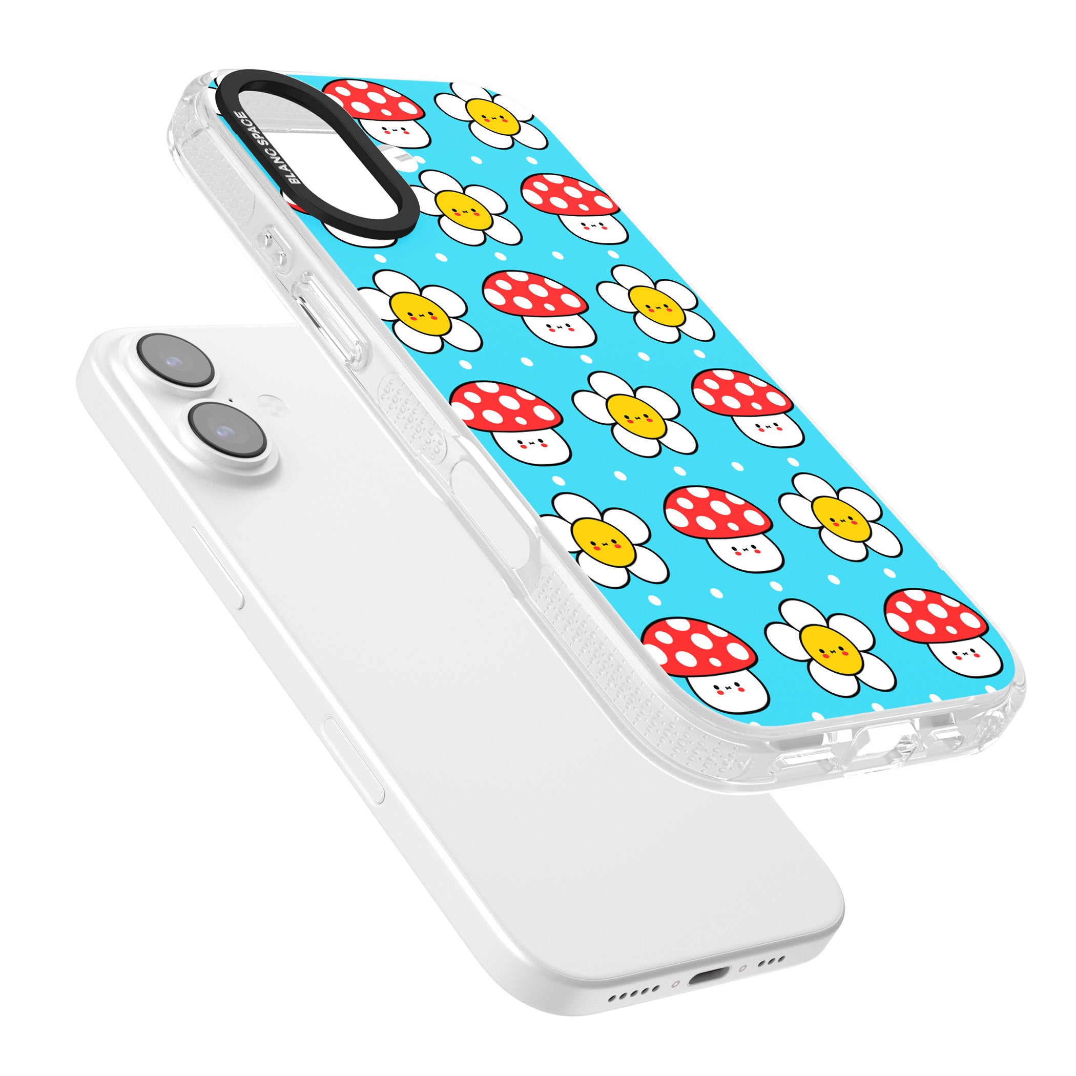 Shroom Bunnies Kawaii Pattern iPhone 17 Impact Air Clear Phone Case Colours