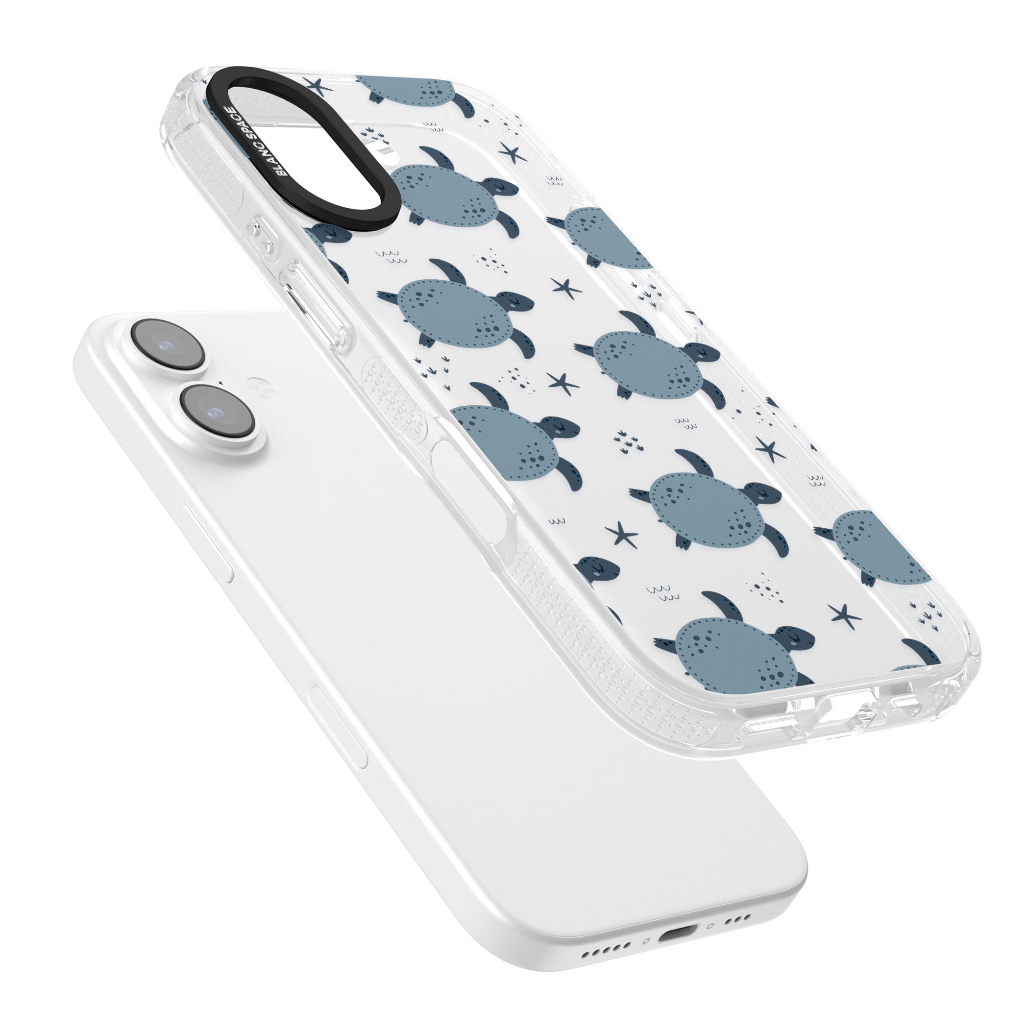 Under The Sea Patterns Sea Turtles (Clear) iPhone 17 Impact Air Clear Phone Case Colours