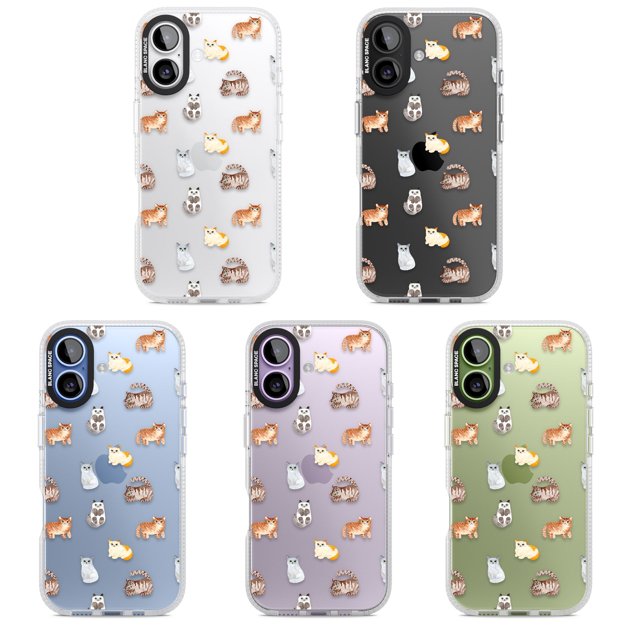 Cute Cat Pattern Classic iPhone 17 Impact Air Clear Phone Case APT Impact Protection