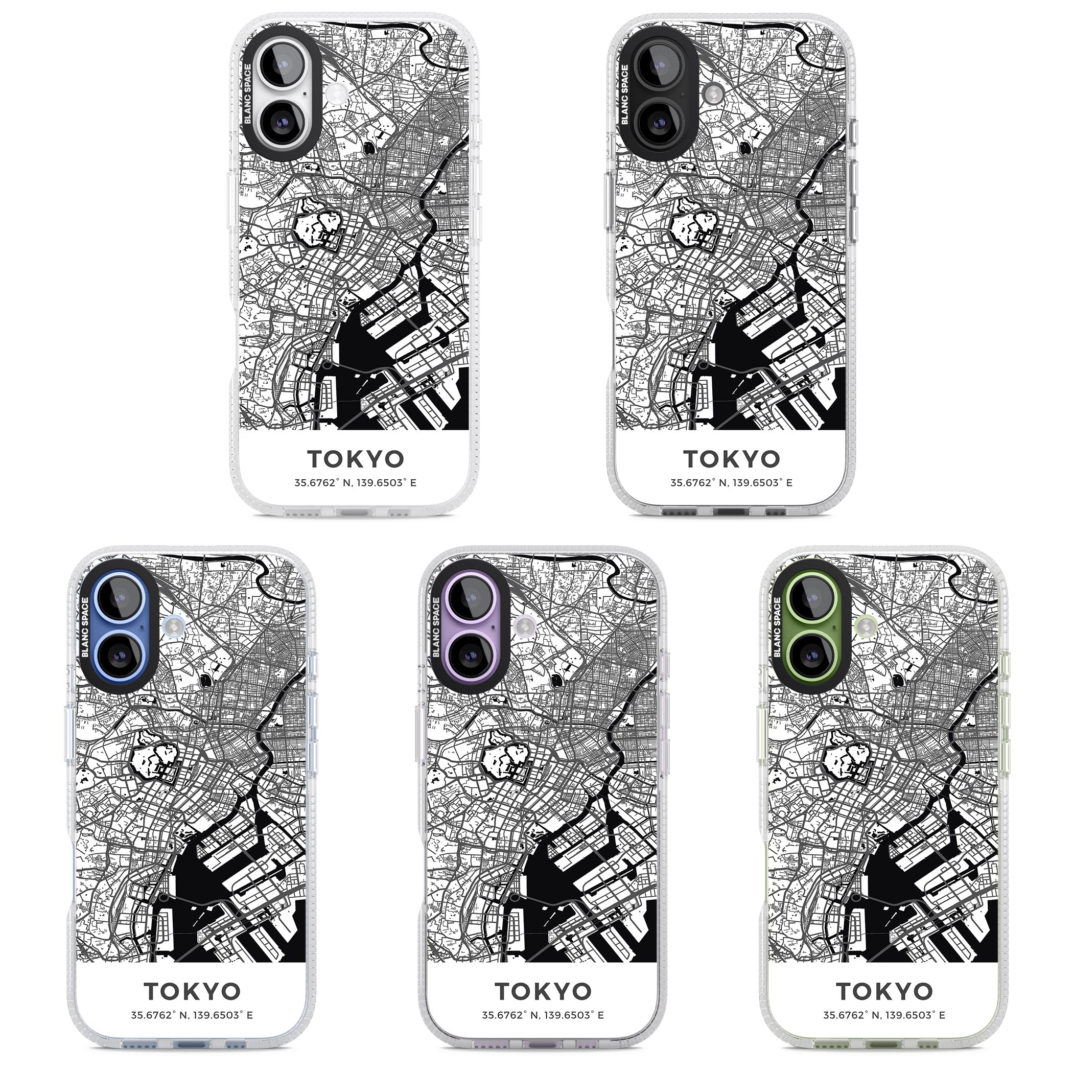 Tokyo Map iPhone 17 Impact Air Clear Phone Case APT Impact Protection