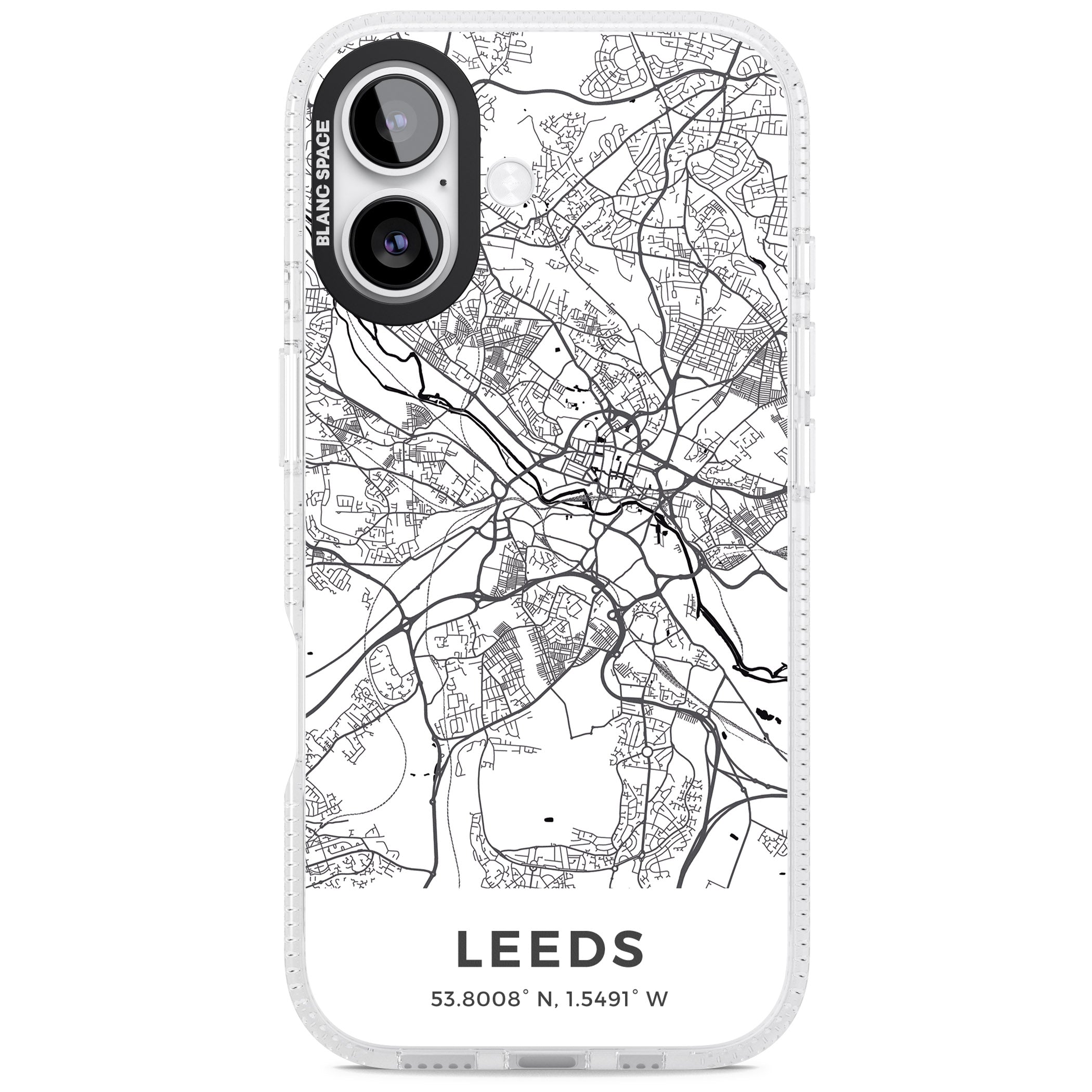 Leeds Map iPhone 17 Impact Air Clear Phone Case