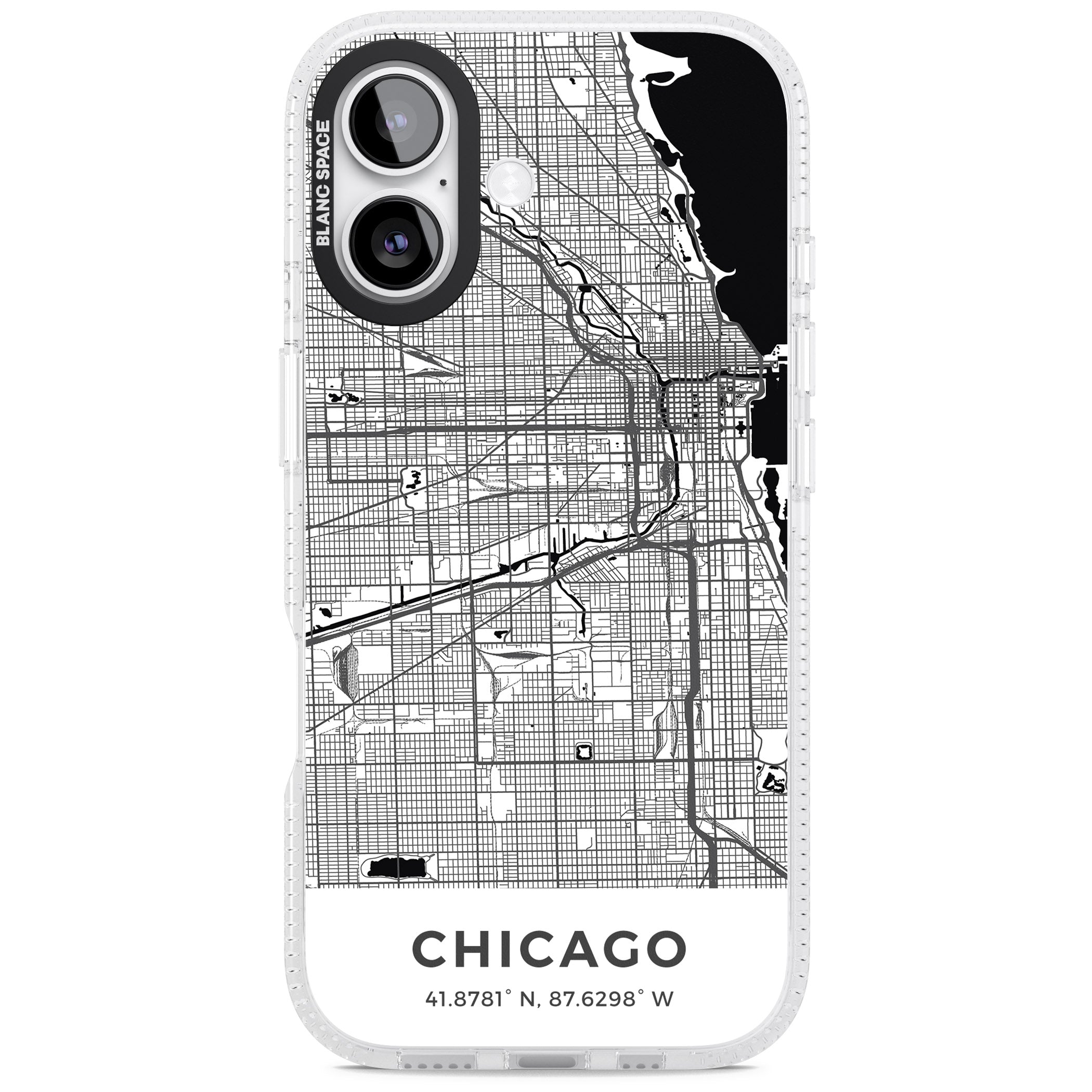 Chicago Map iPhone 17 Impact Air Clear Phone Case