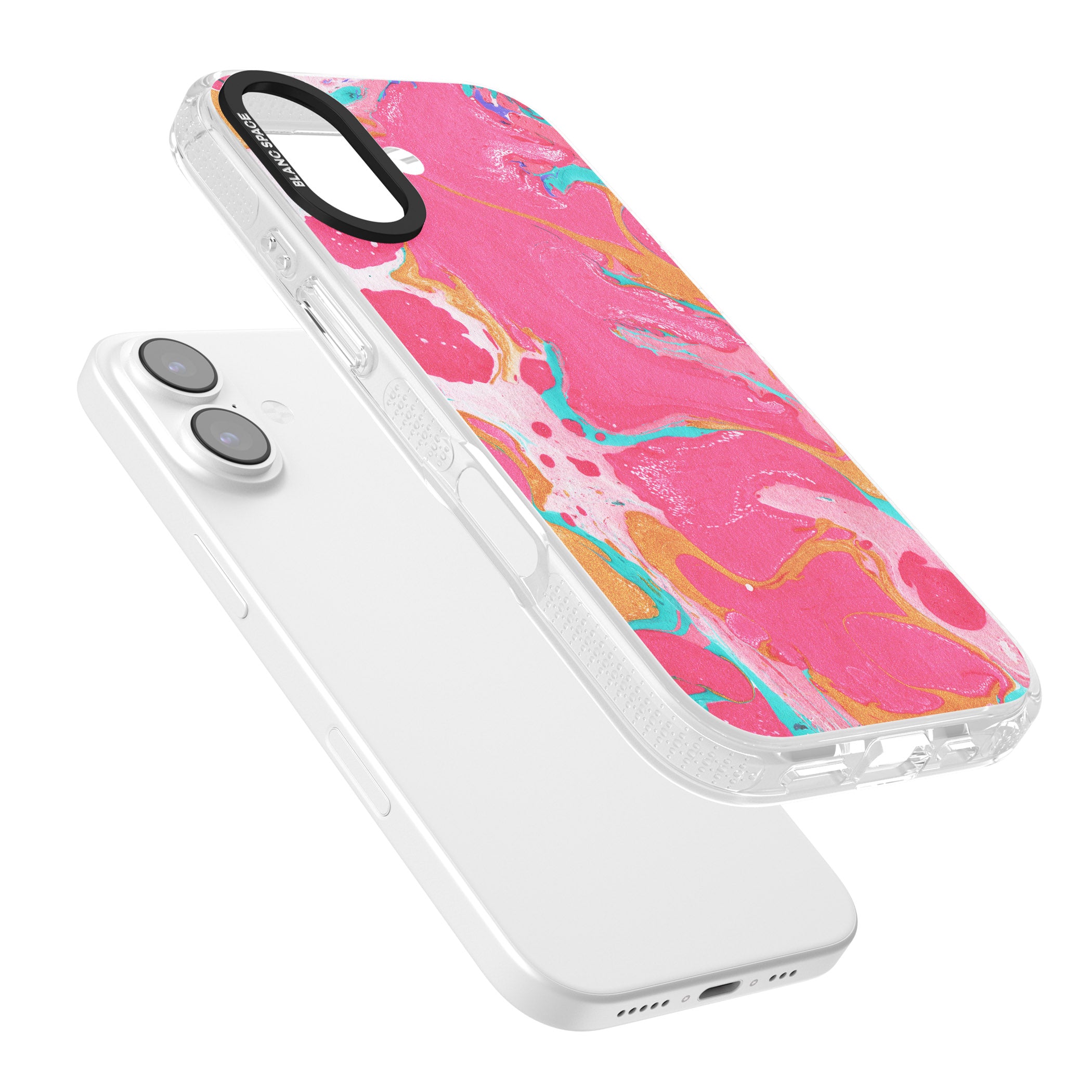 Vibrant Marbled Paper iPhone 17 Impact Air Clear Phone Case Colours