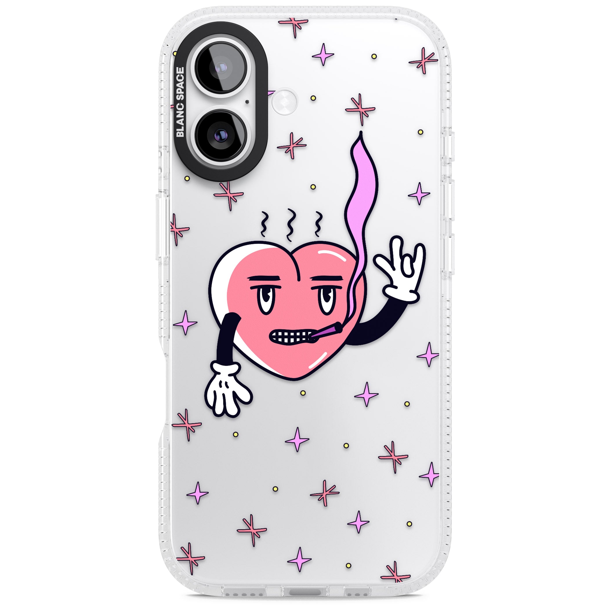 Quirky Heart iPhone 17 Impact Air Clear Phone Case