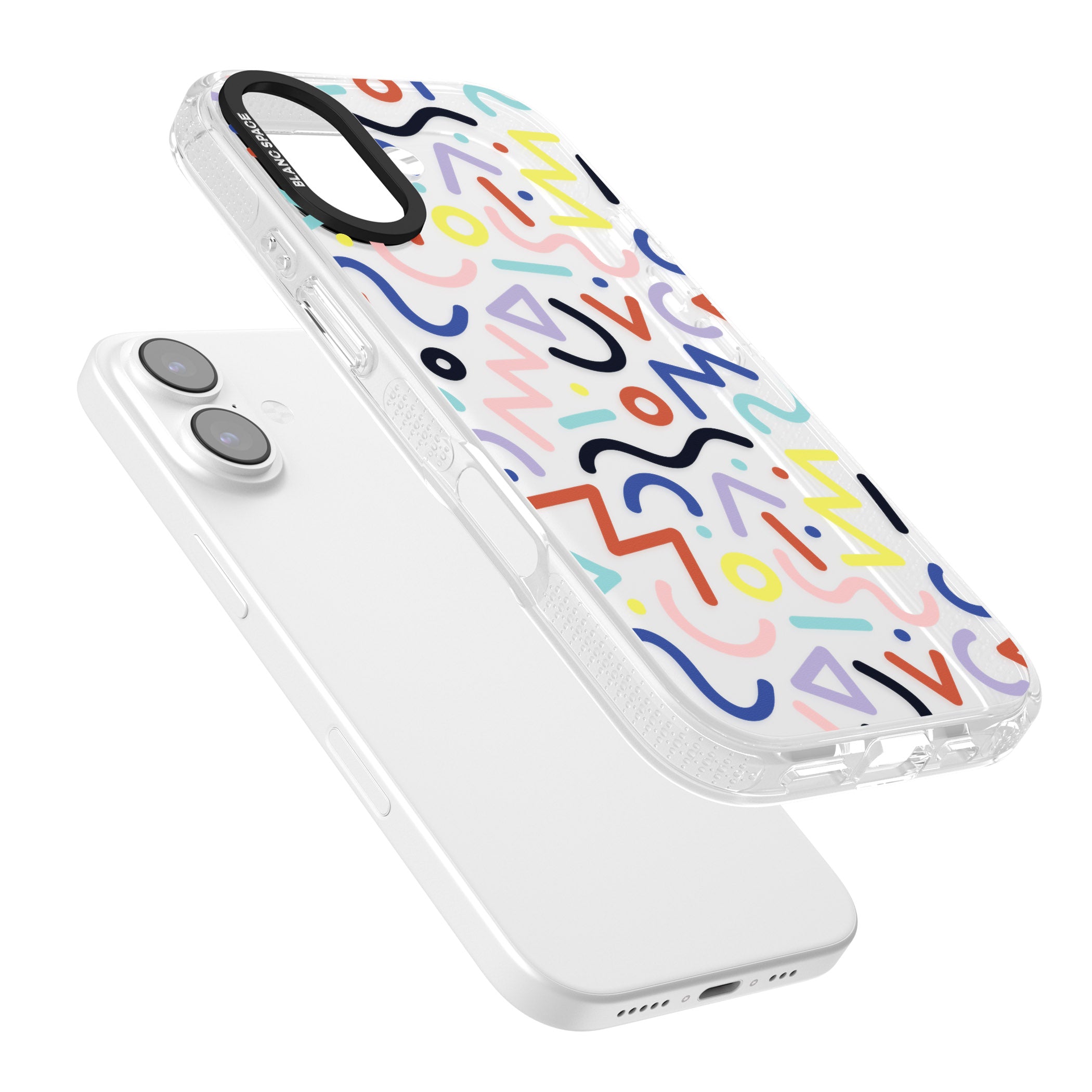 Memphis Retro Pattern iPhone 17 Impact Air Clear Phone Case Colours