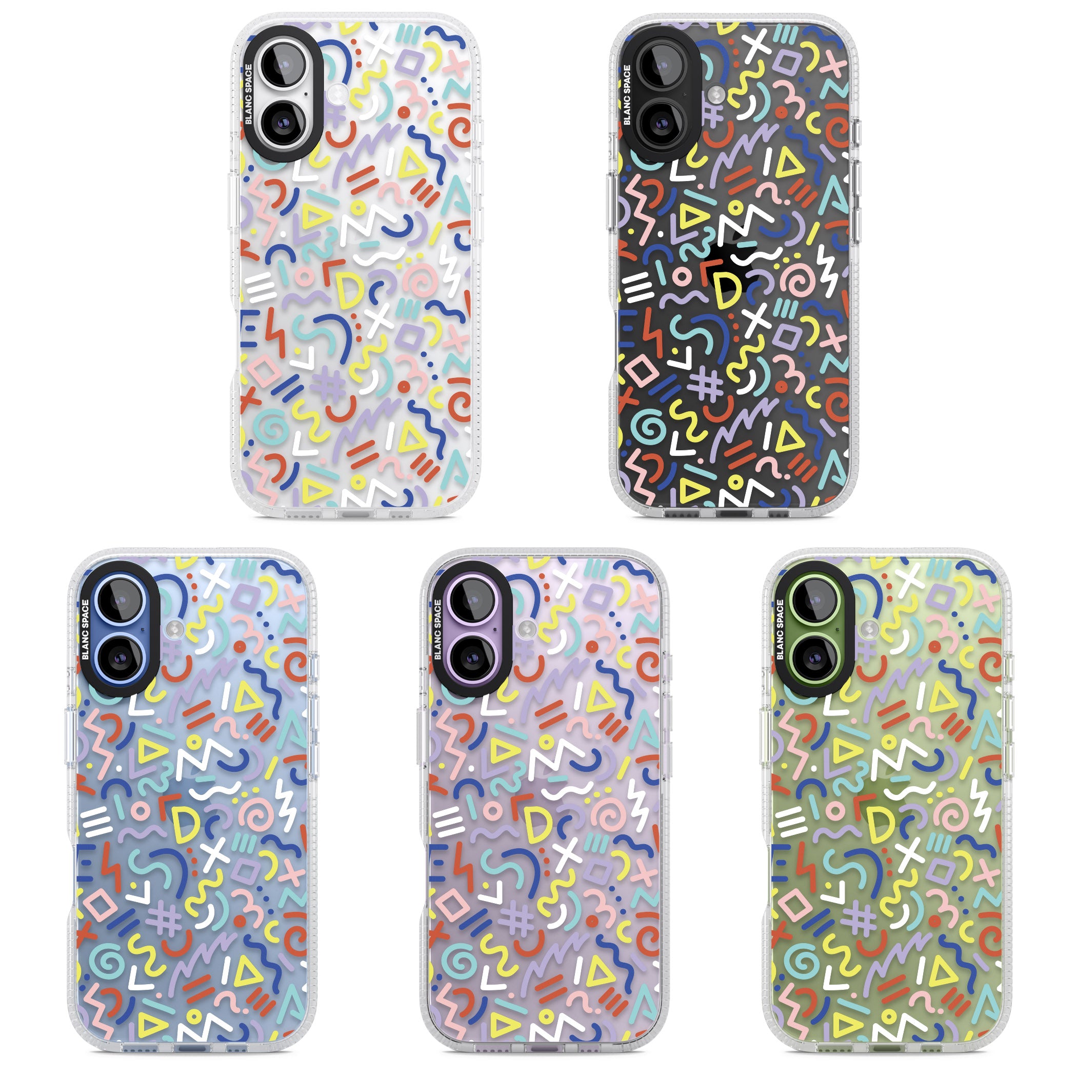 Colorful Retro Pattern iPhone 17 Impact Air Clear Phone Case APT Impact Protection
