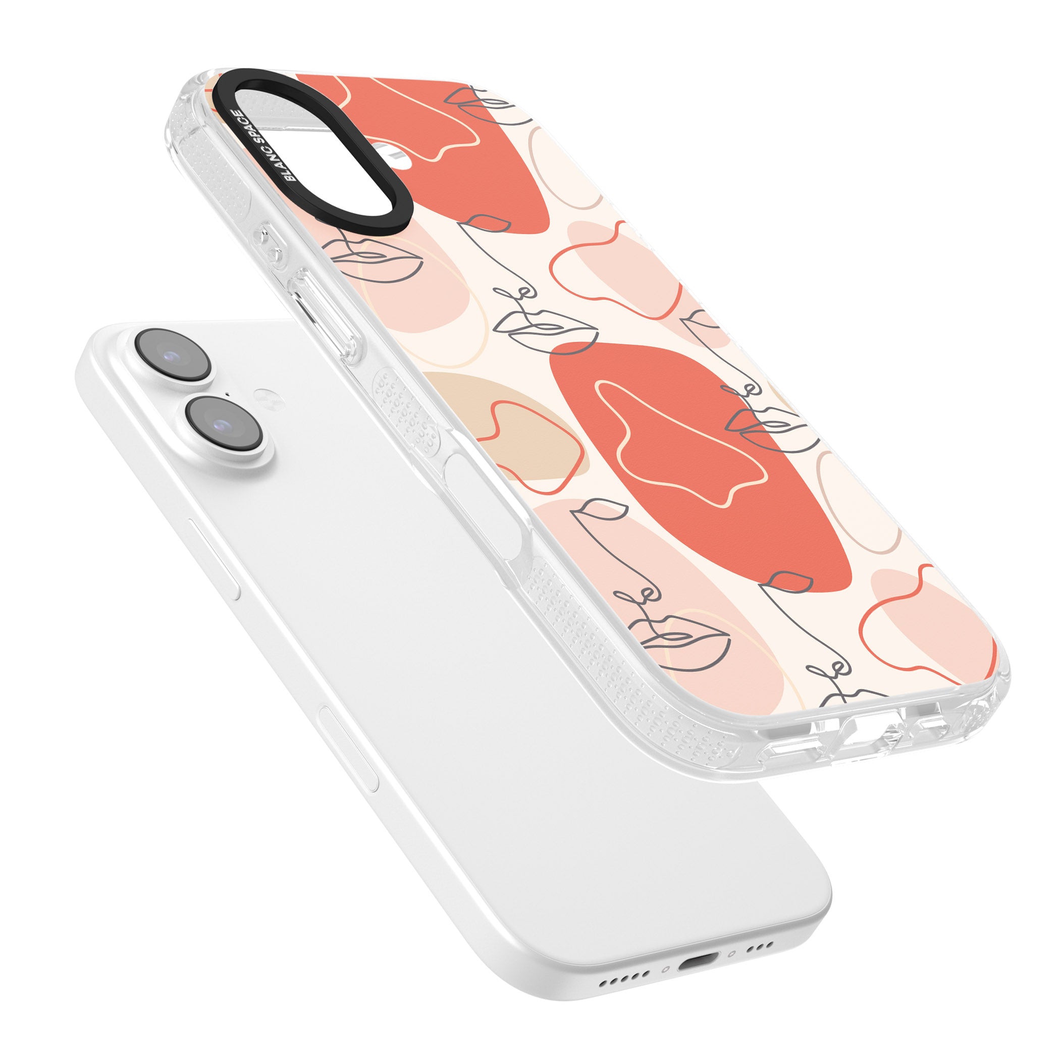 Abstract Face Line Art iPhone 17 Impact Air Clear Phone Case Colours