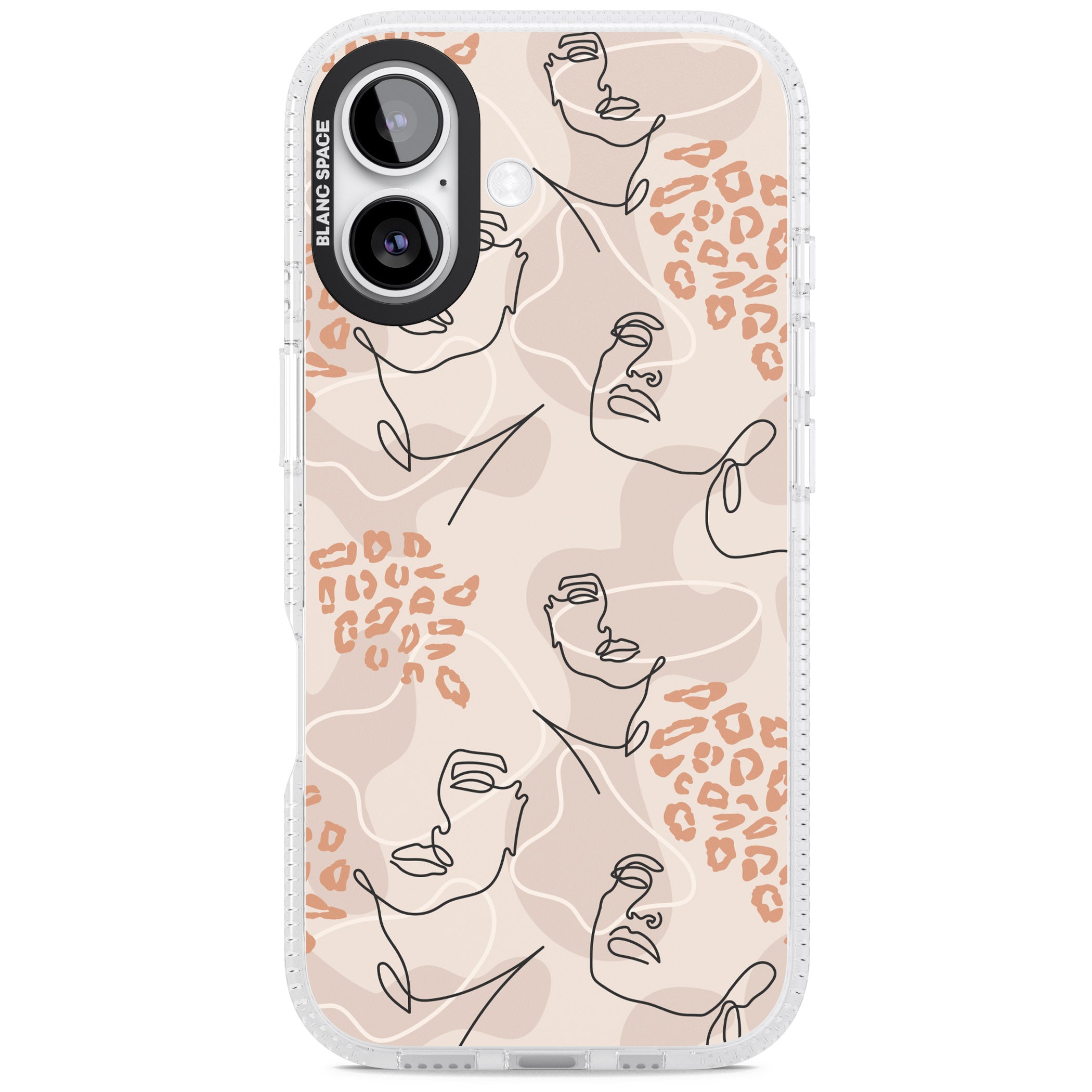 Abstract Faces Leopard iPhone 17 Impact Air Clear Phone Case