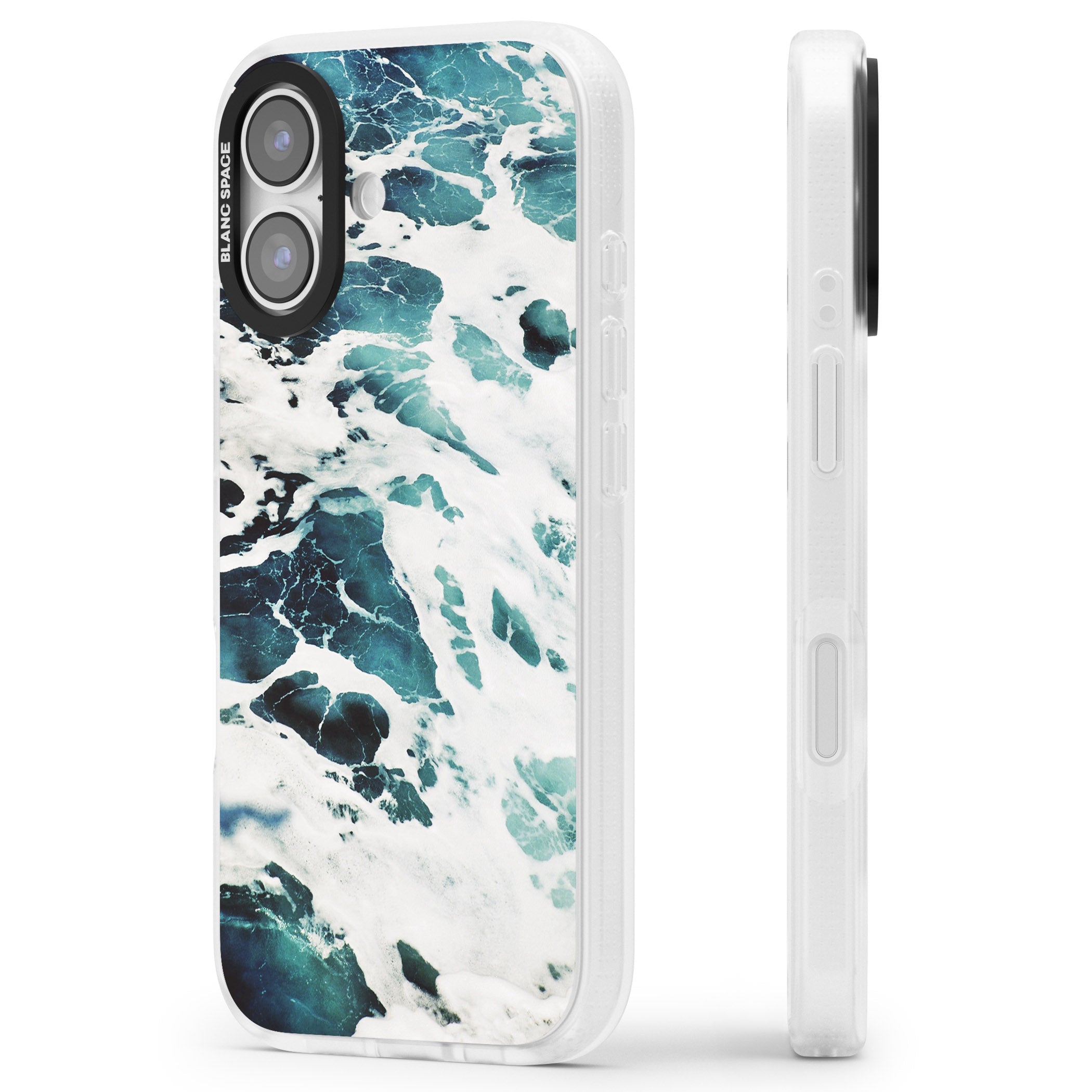 Ocean Surge iPhone 17 Impact Air Clear Phone Case Side Profile