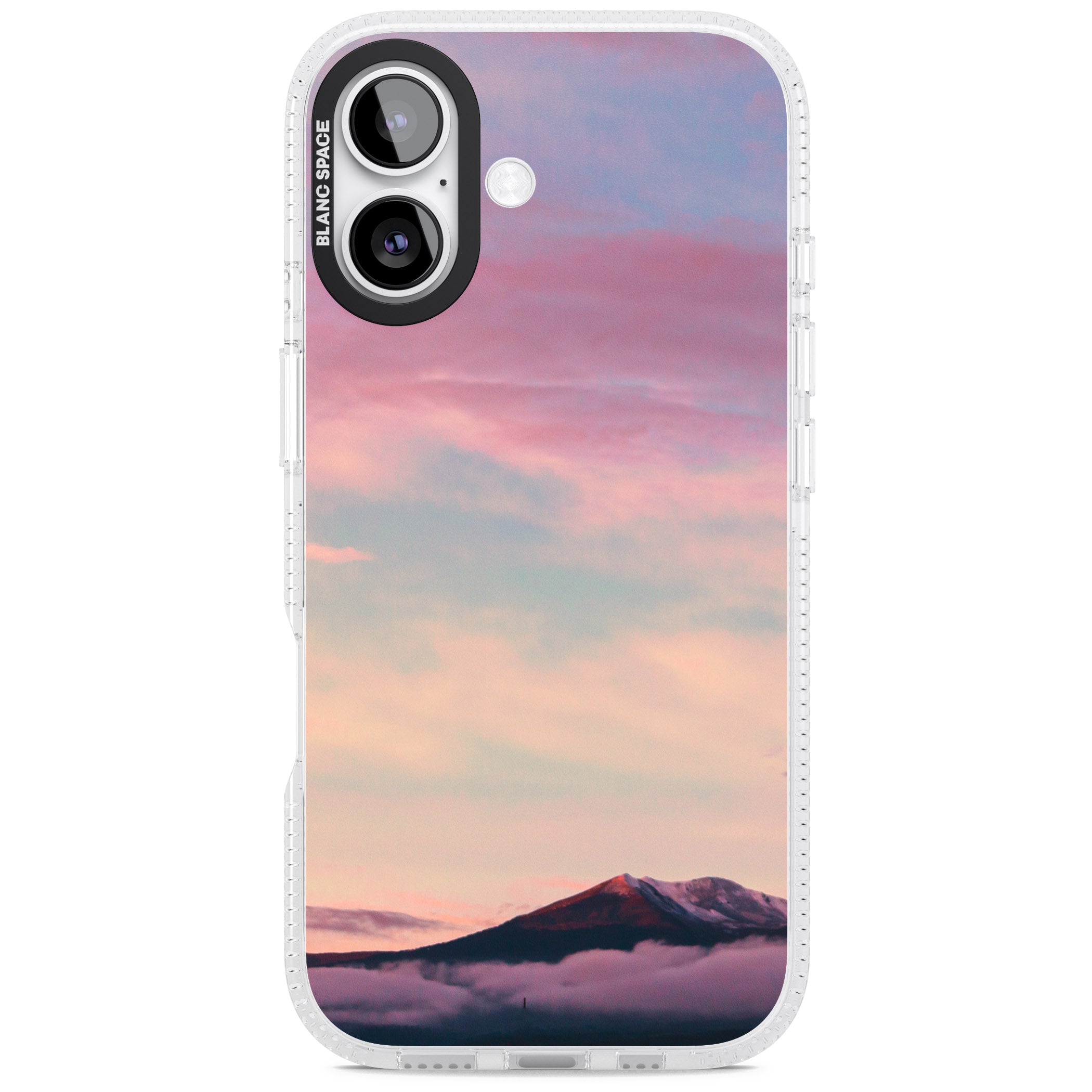 Pastel Mountain Sunset iPhone 17 Impact Air Clear Phone Case