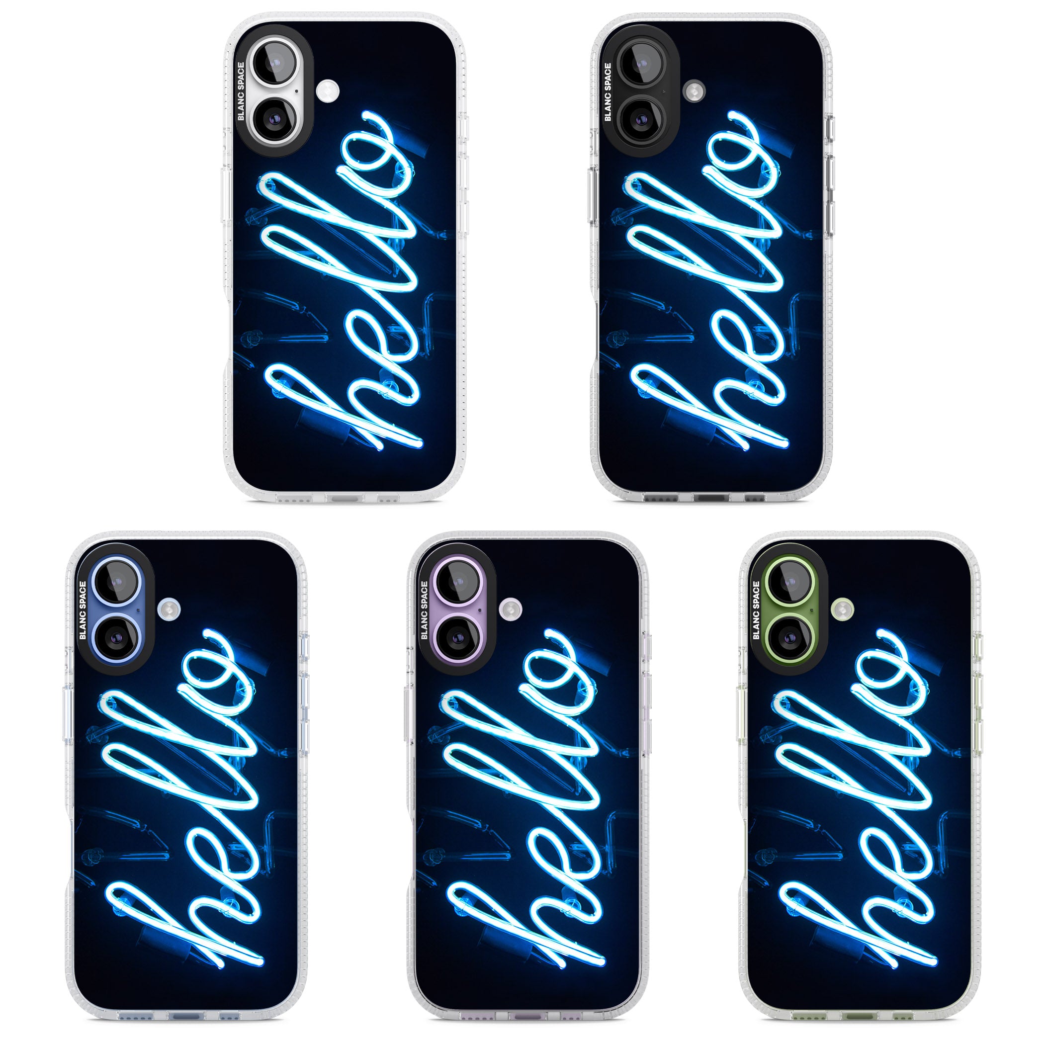 Hello Neon Sign iPhone 17 Impact Air Clear Phone Case APT Impact Protection