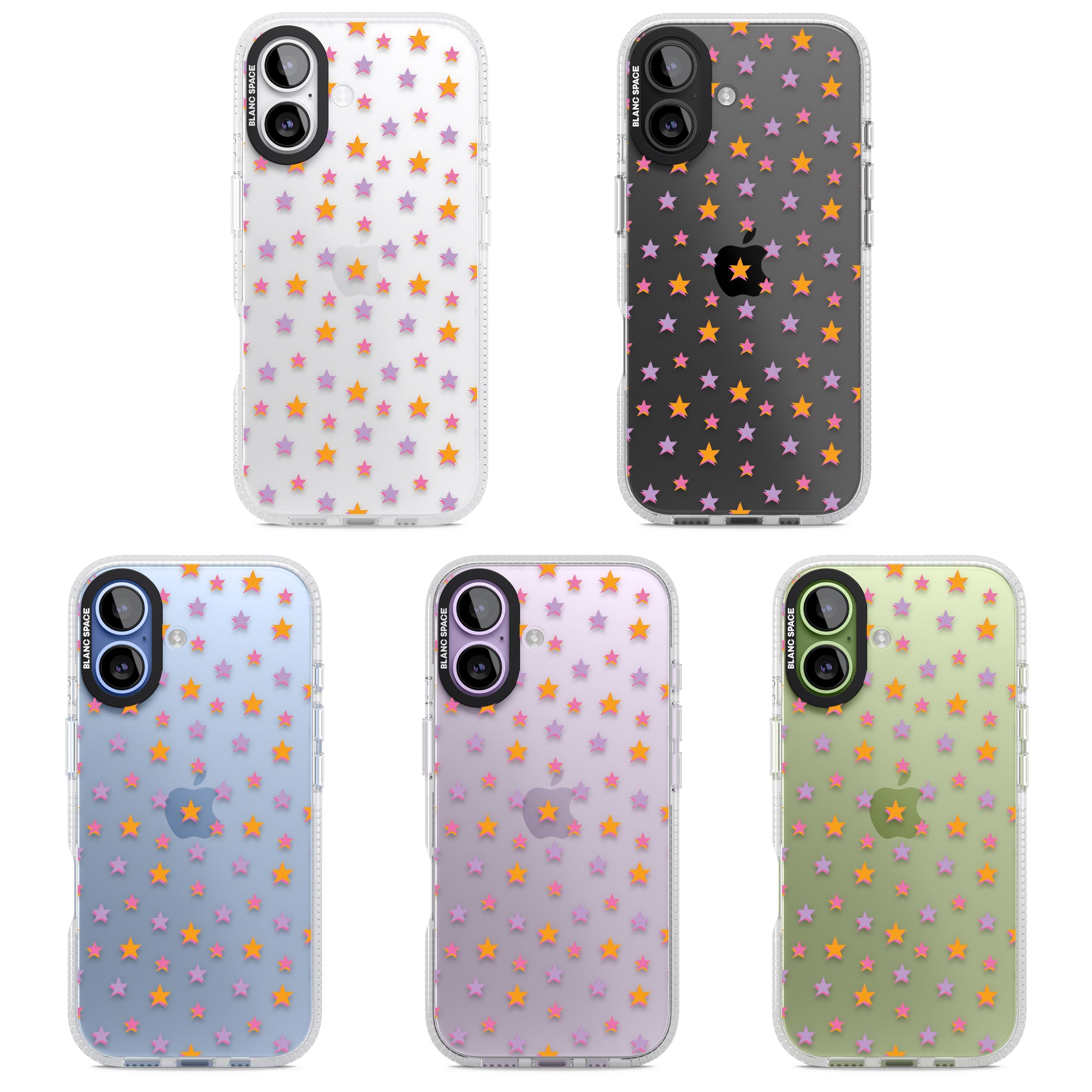 Spangling Stars Pattern iPhone 17 Impact Air Clear Phone Case APT Impact Protection