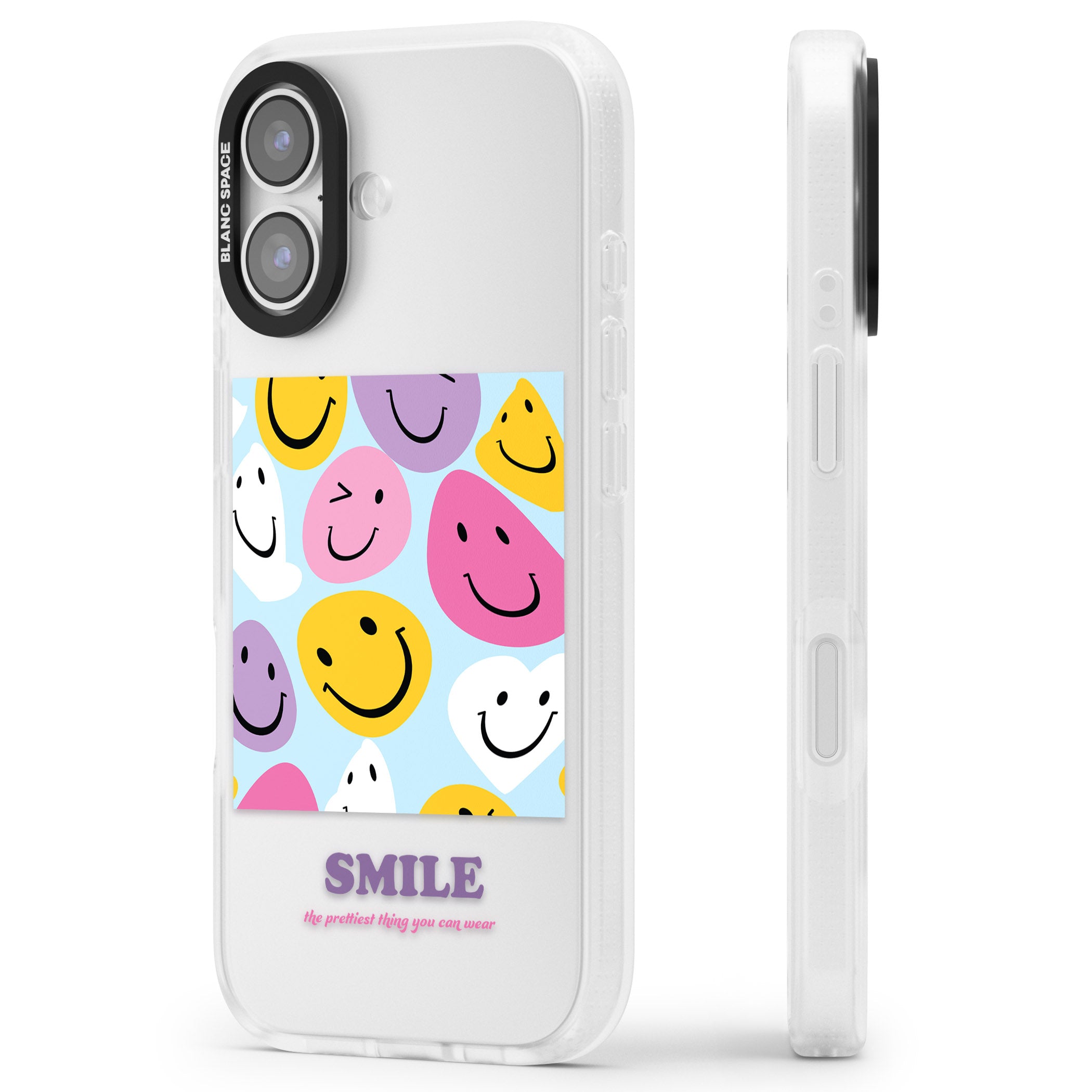 A Smile iPhone 17 Impact Air Clear Phone Case Side Profile