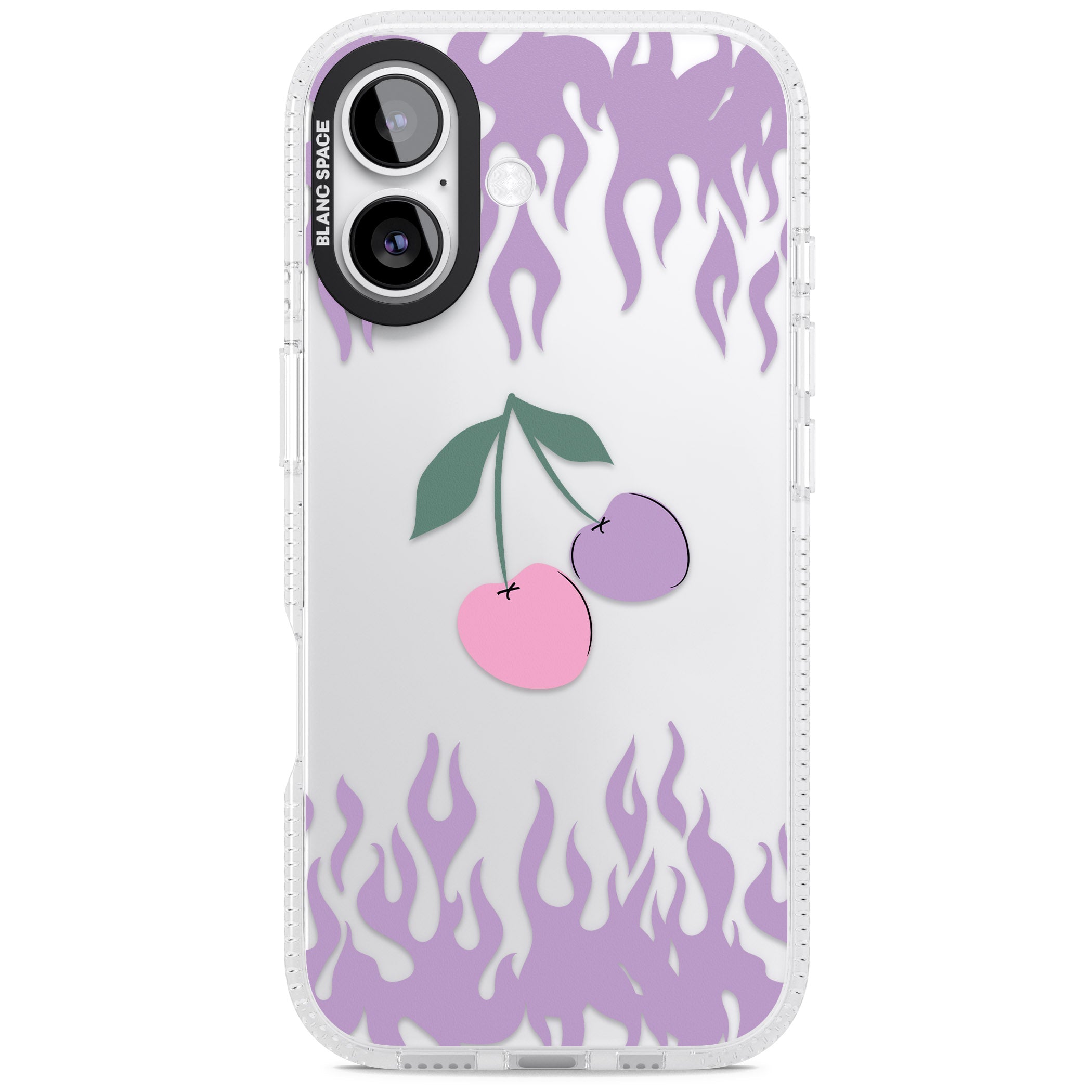 Cherries N' Flames iPhone 17 Impact Air Clear Phone Case